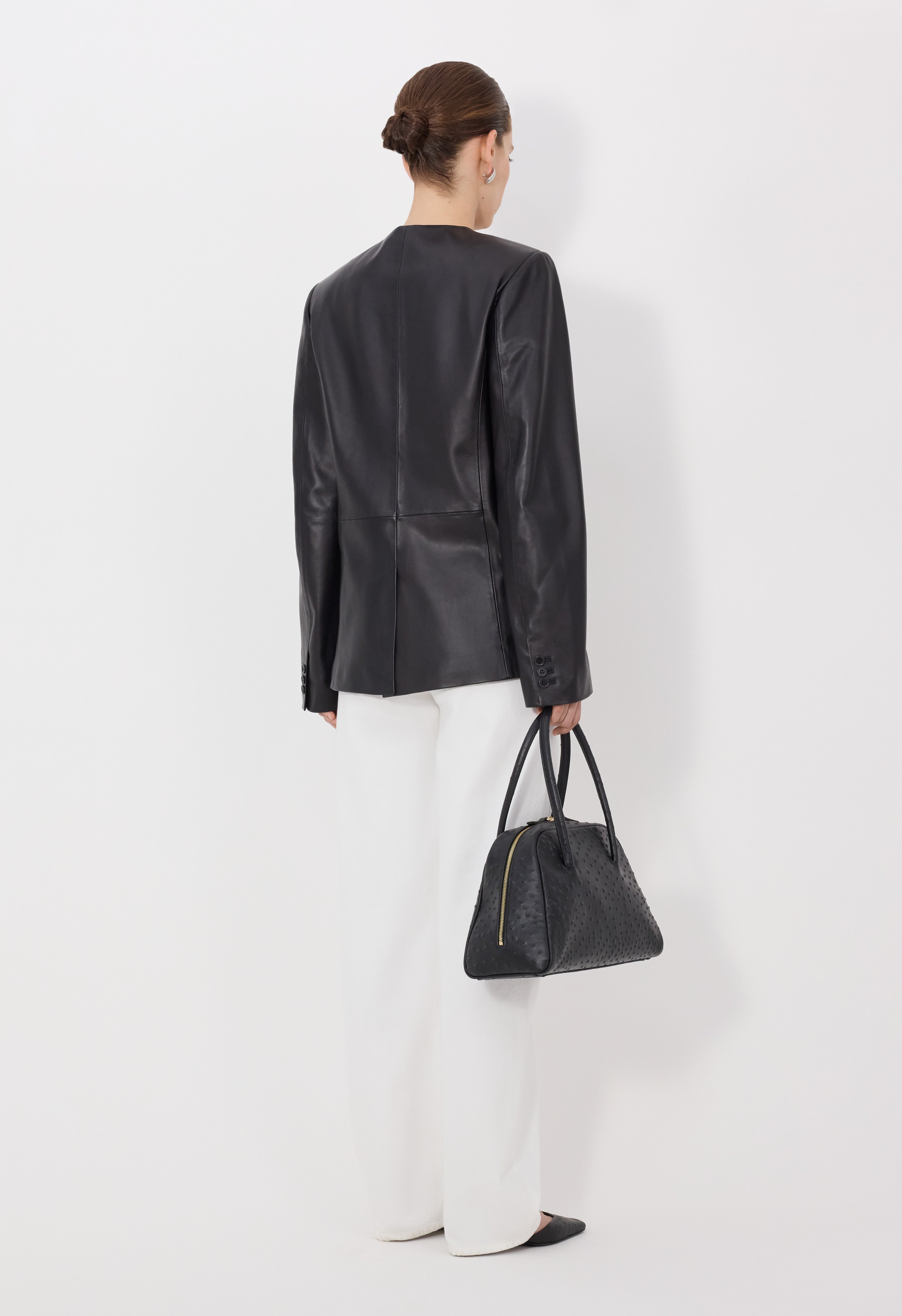 PAOLI Asymmetric leather jacket