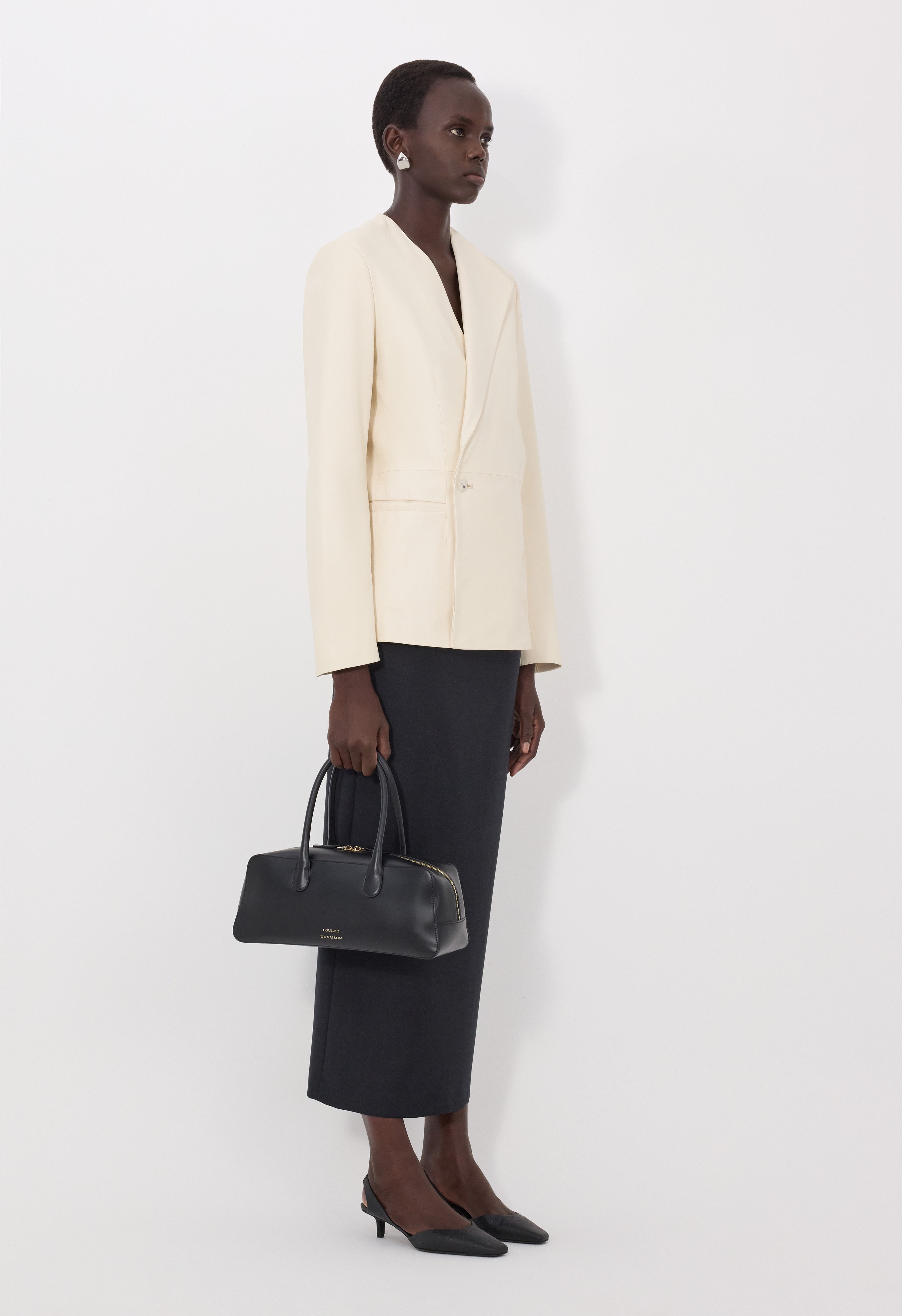 PAOLI Asymmetric leather jacket