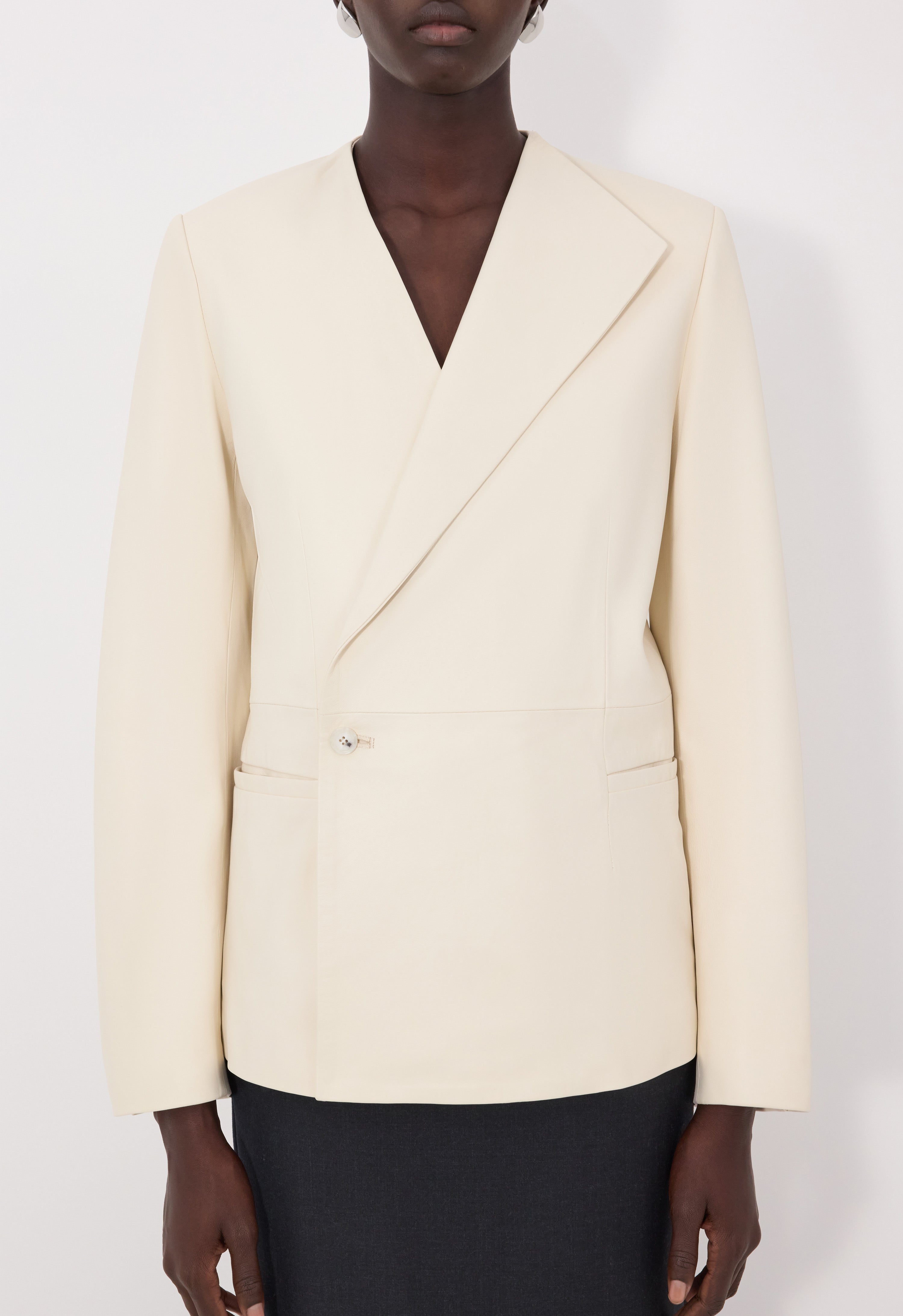 PAOLI Asymmetric leather jacket