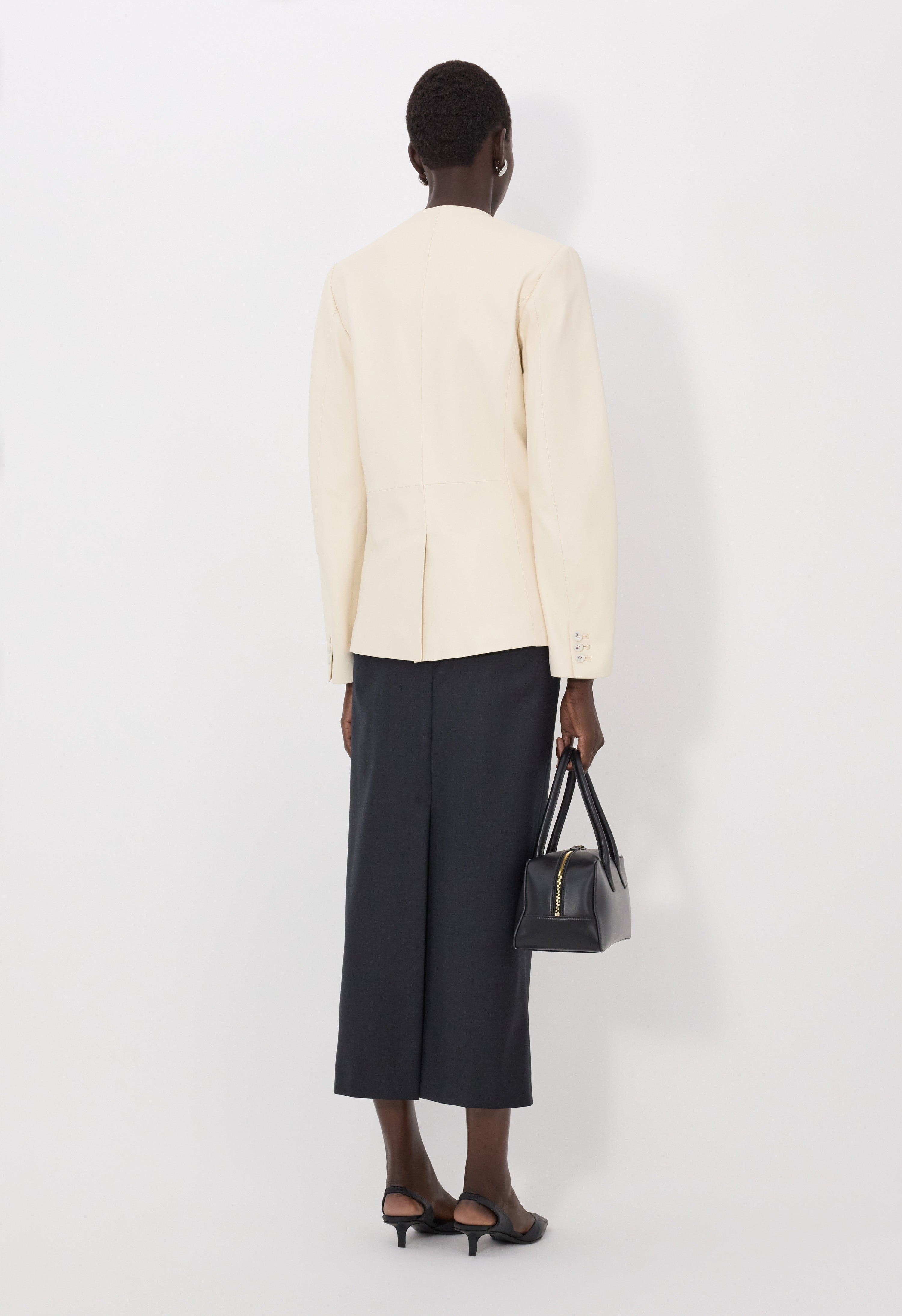 PAOLI Asymmetric leather jacket