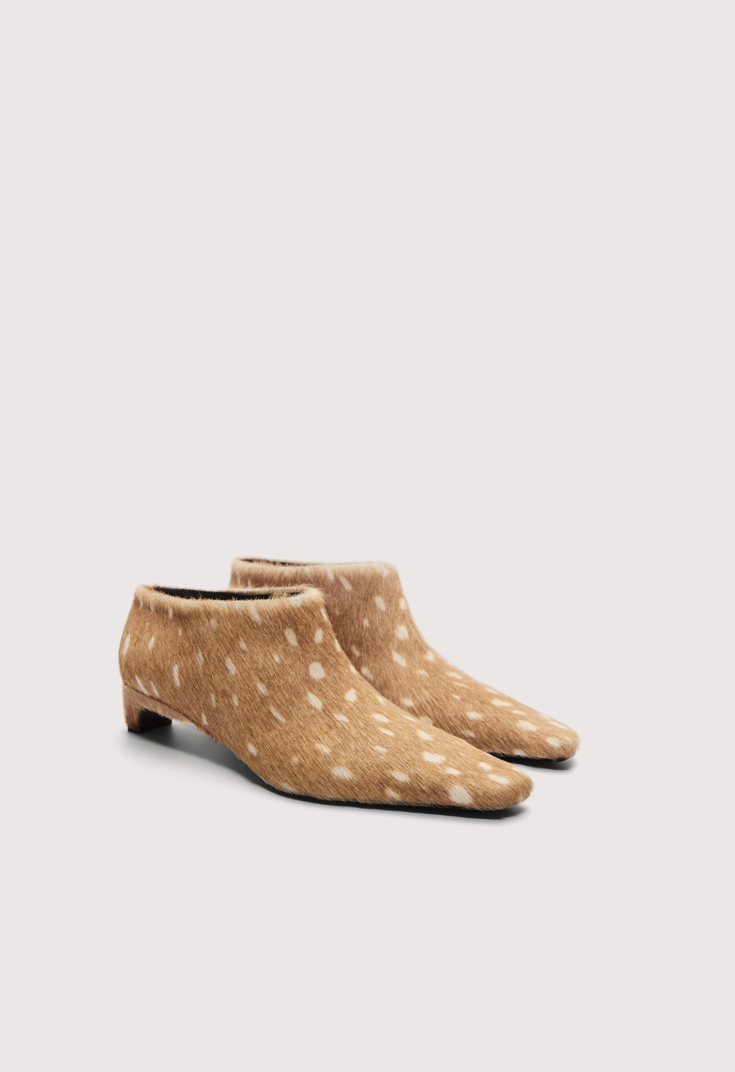 PENNY Deer print pony-effect ankle boots