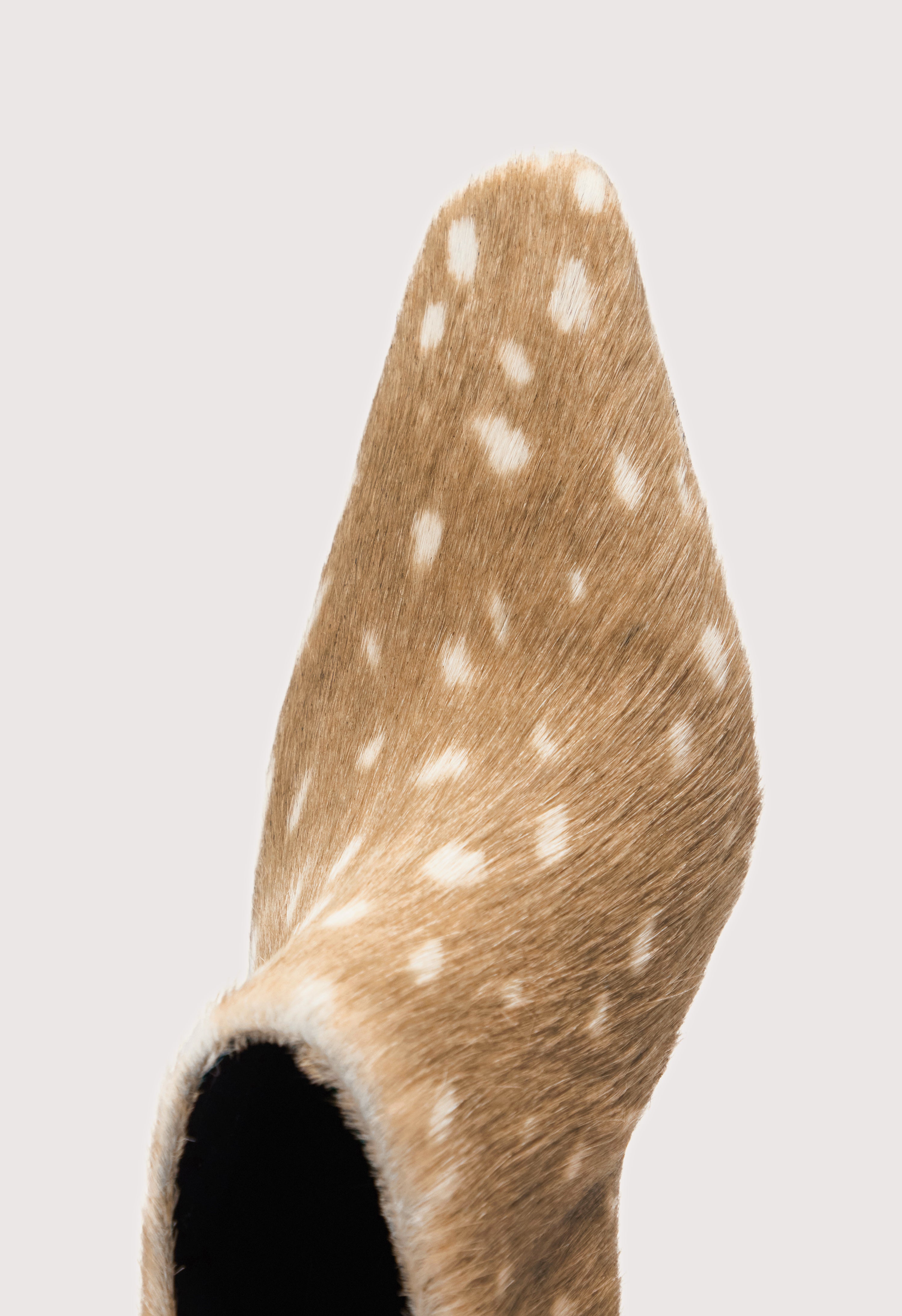 PENNY Deer print pony-effect ankle boots