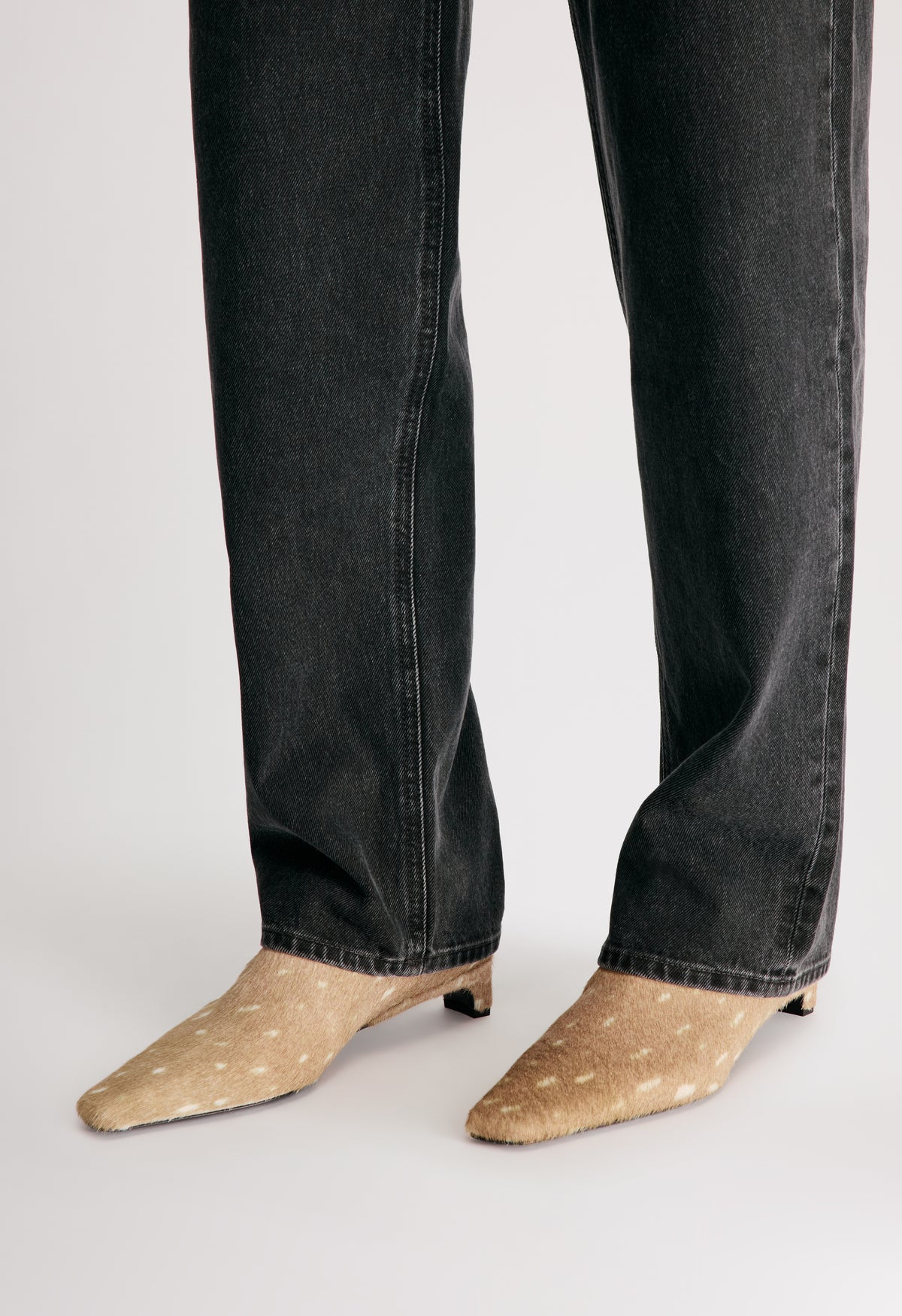 PENNY Deer print pony-effect ankle boots