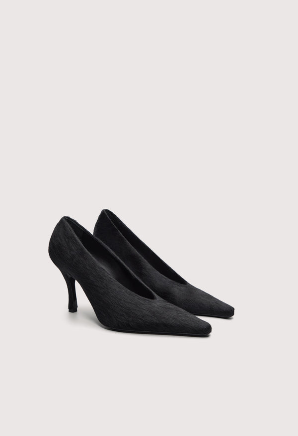 PIPPA Pony-effect leather pumps
