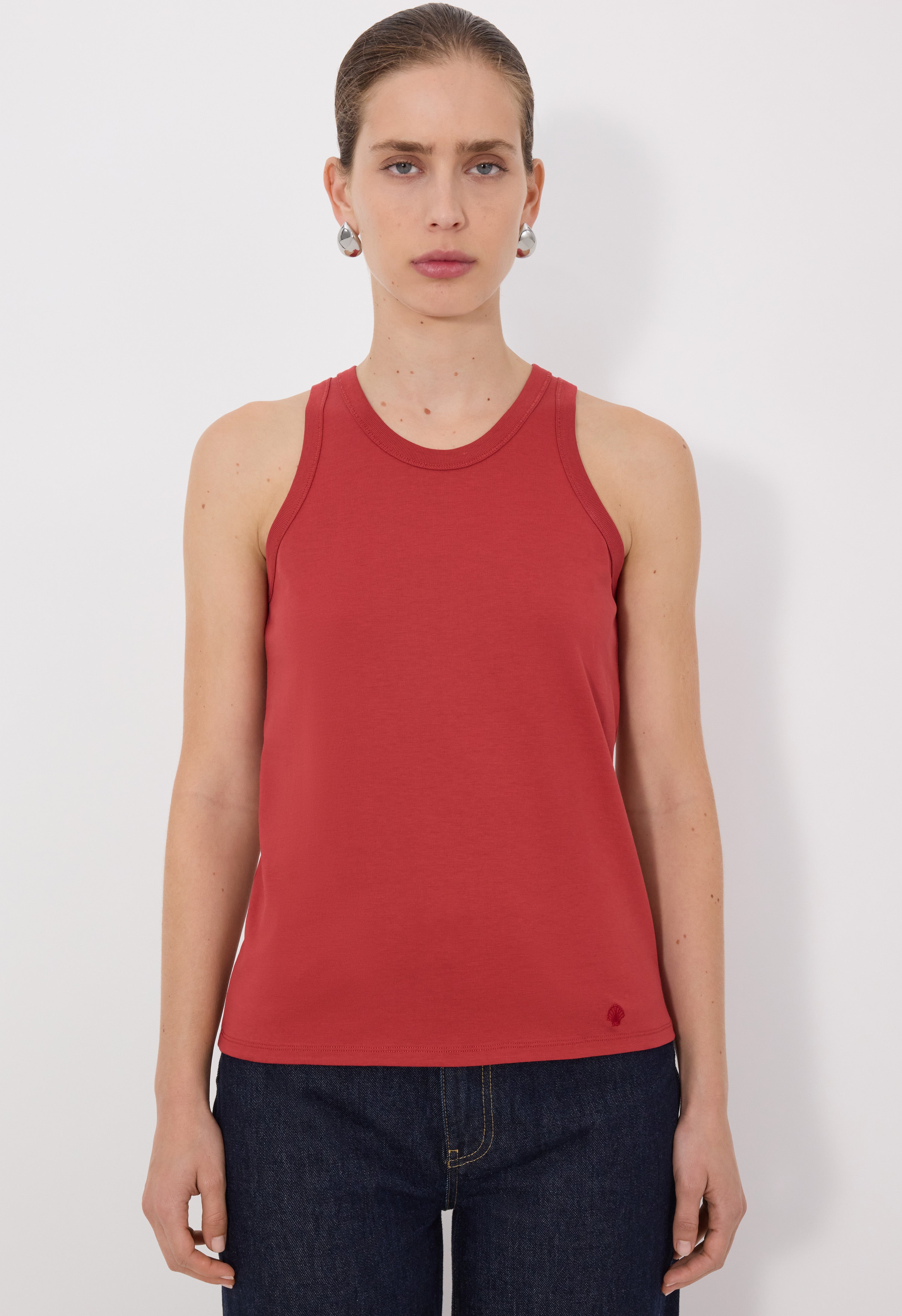 新作サルセーション　Back Pleat Tank Top POSO LDS Supima cotton Tank top