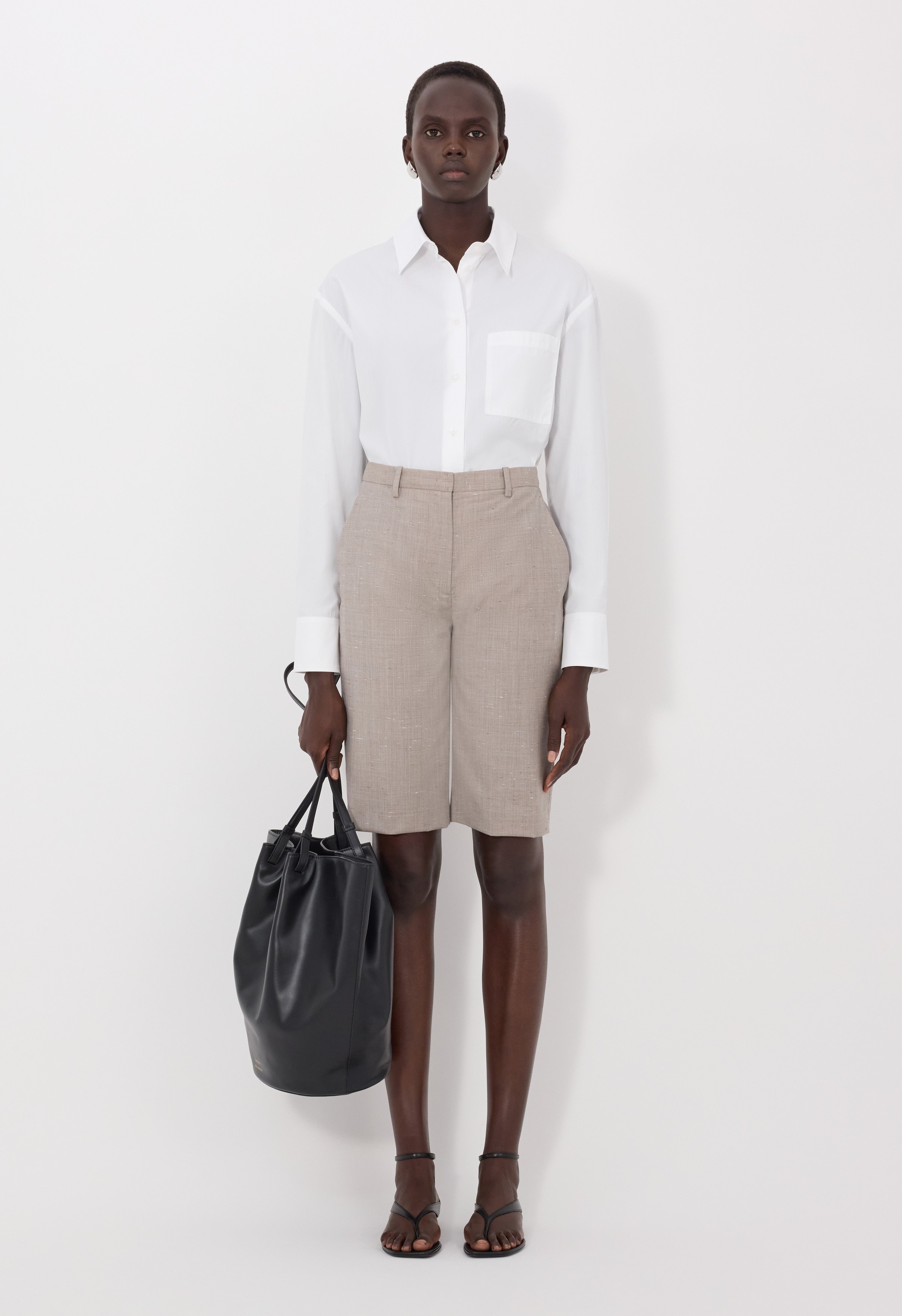RAY Wool and silk bermuda shorts
