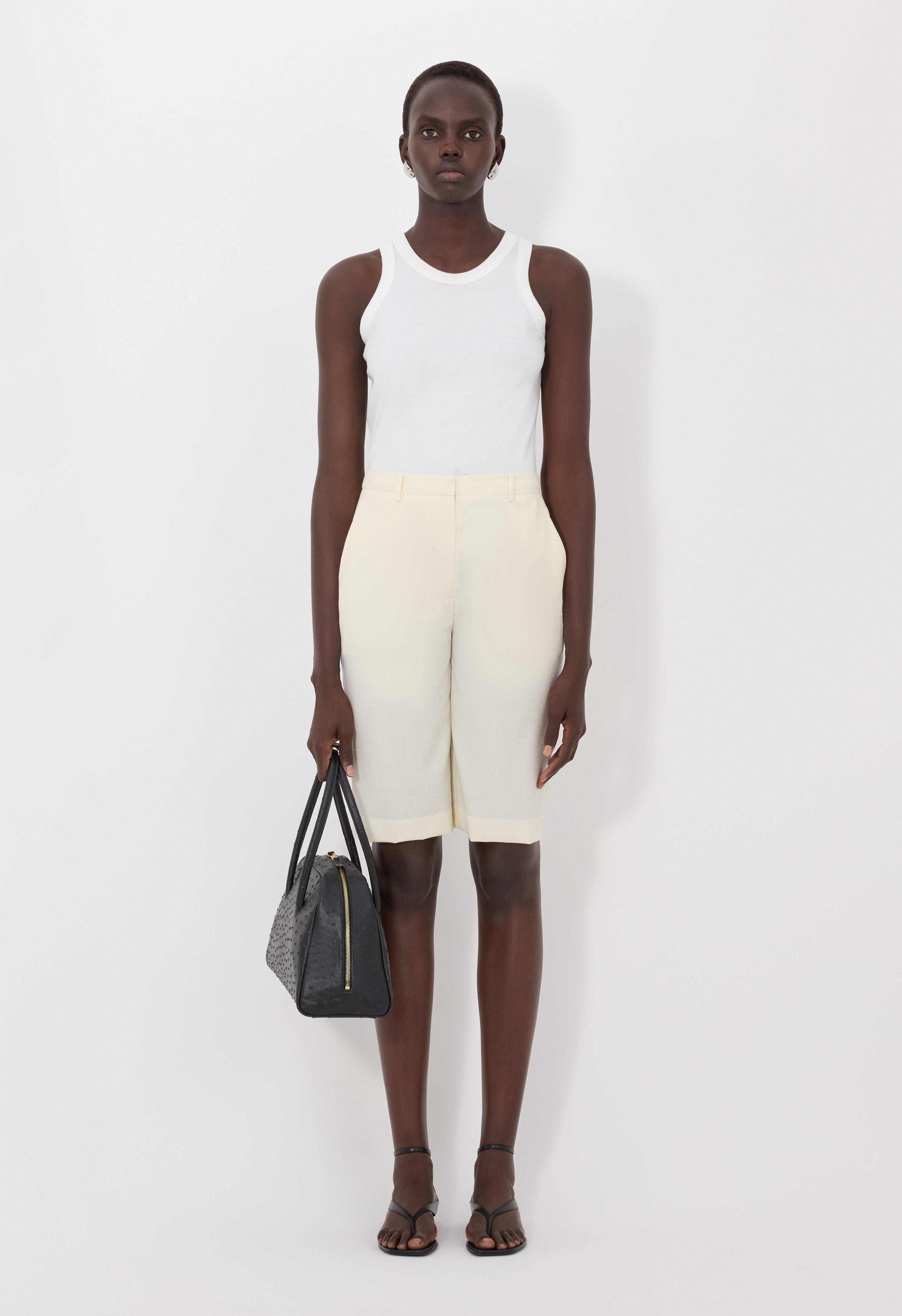 RAY Wool and silk bermuda shorts