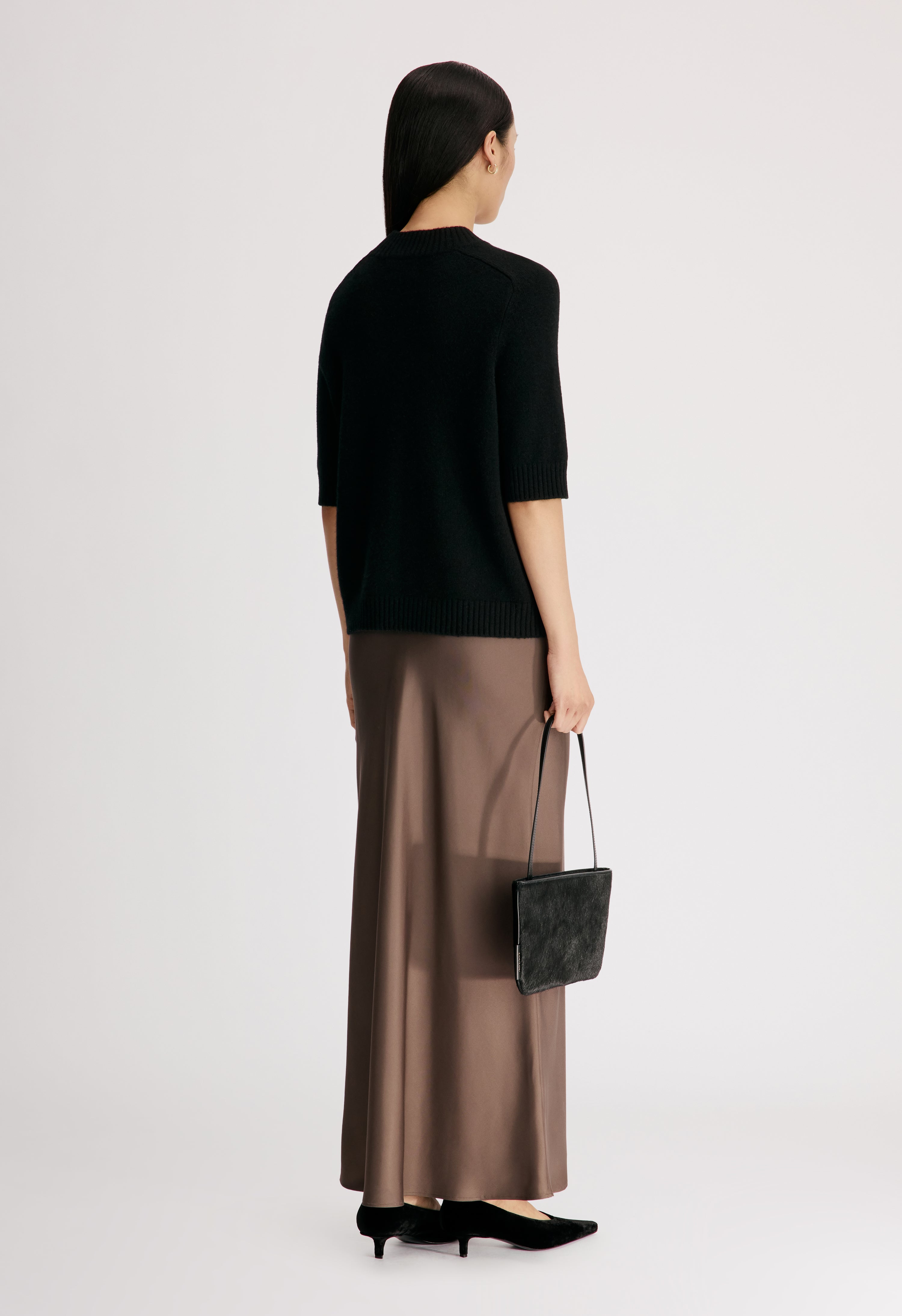 RUTH Stand collar cashmere top