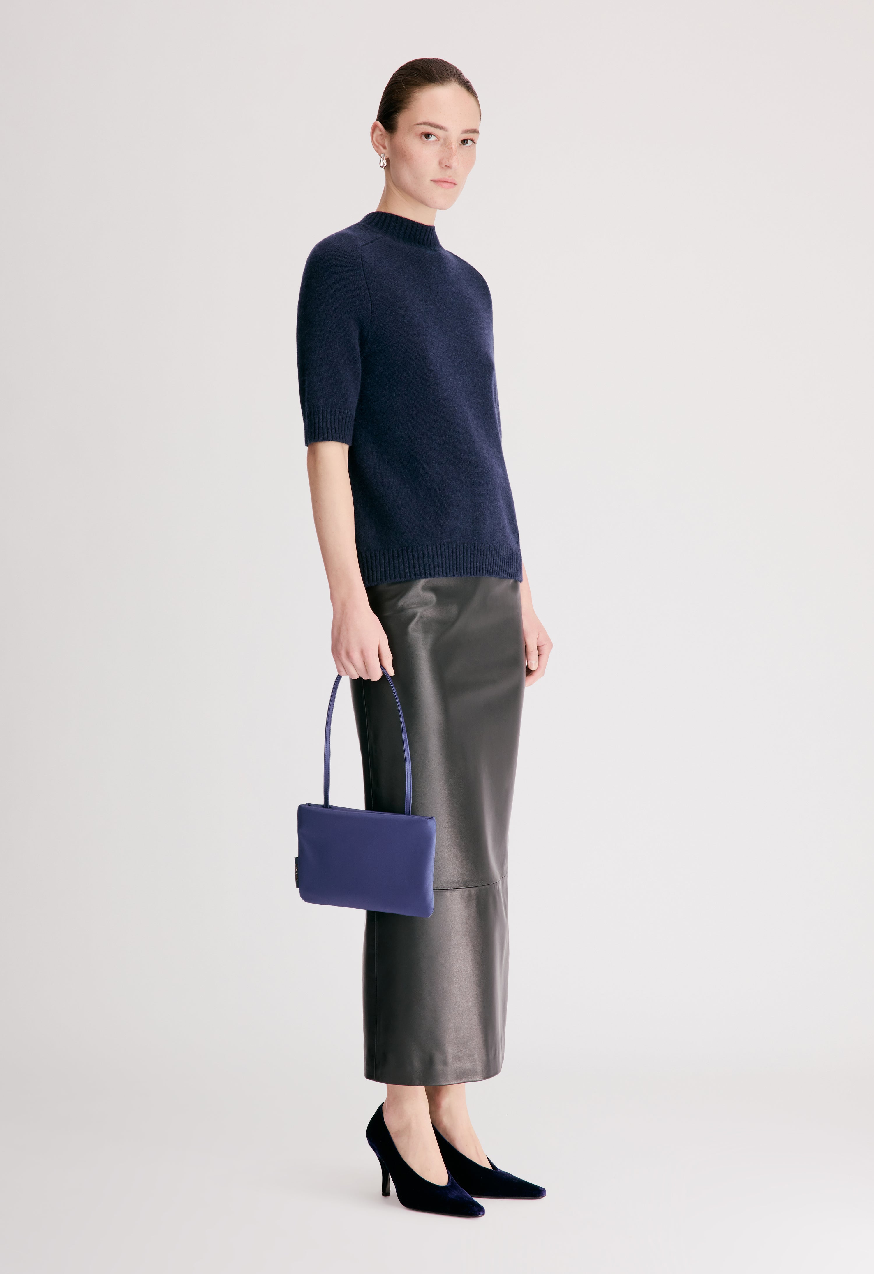 RUTH Stand collar cashmere top