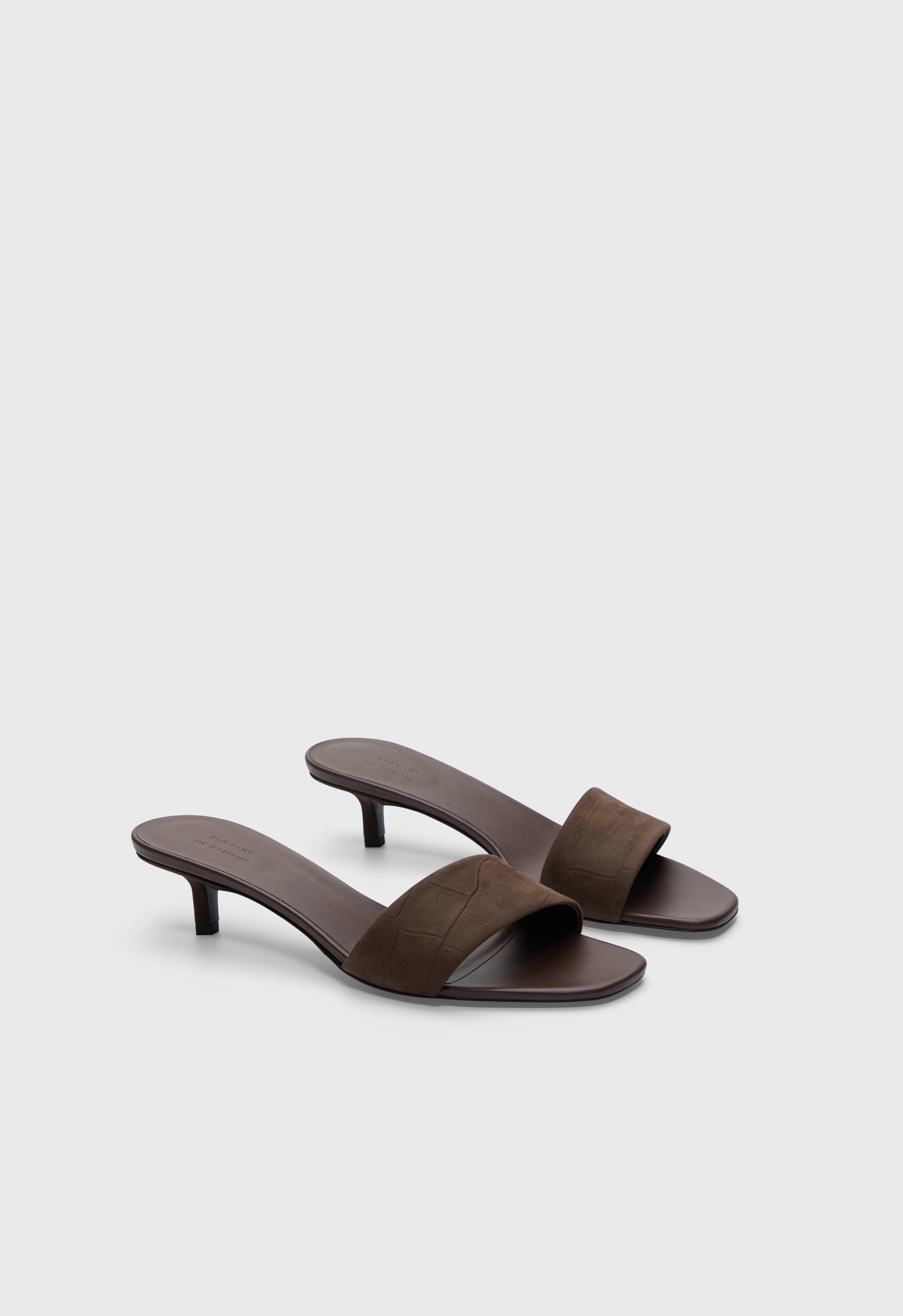 SARAFINA Kitten heel mule sandals