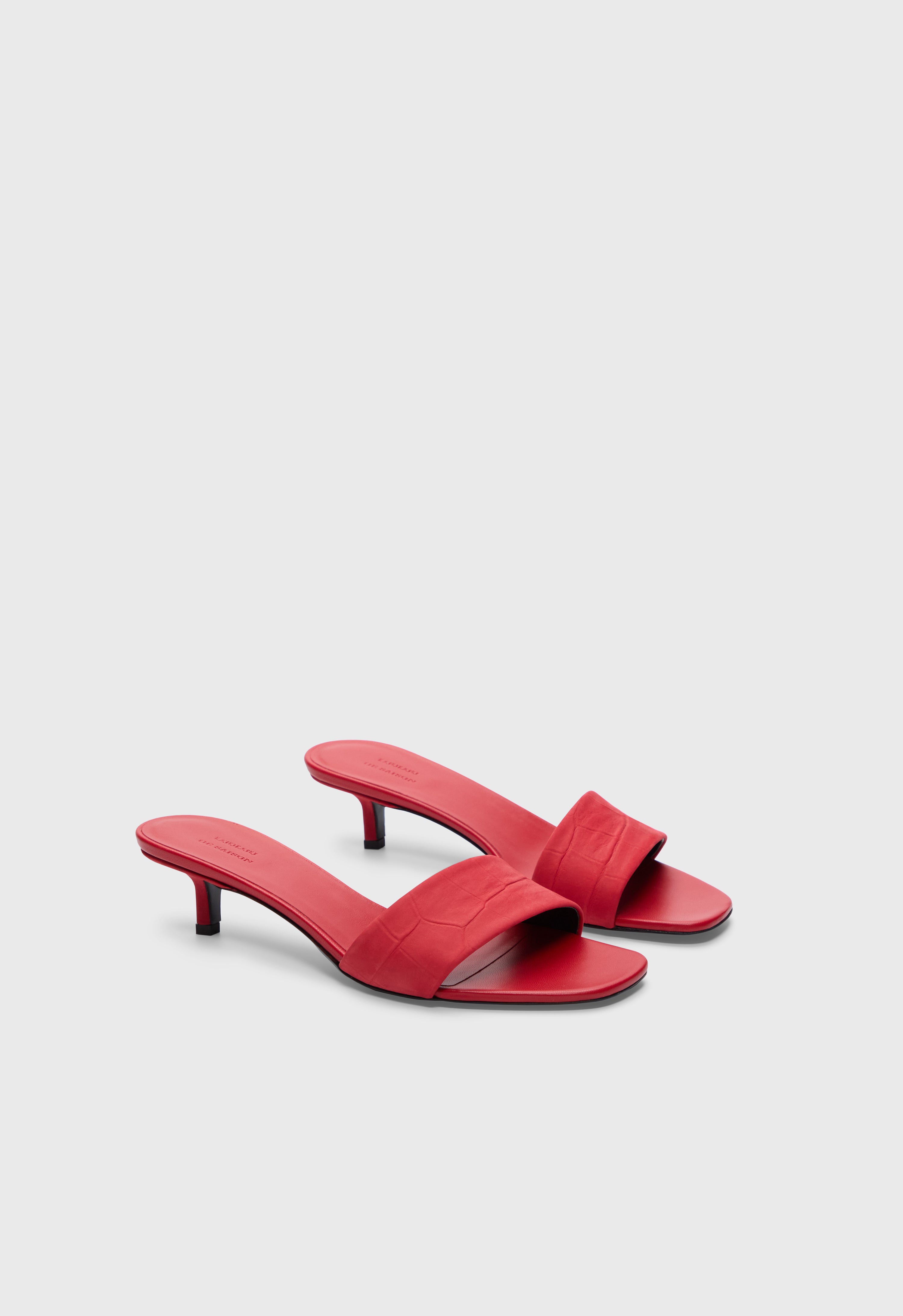 SARAFINA Kitten heel mule sandals