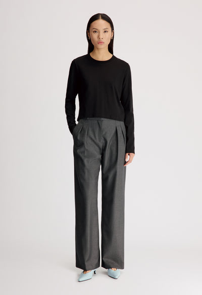 SBIRU LDS Virgin wool pleated trousers
