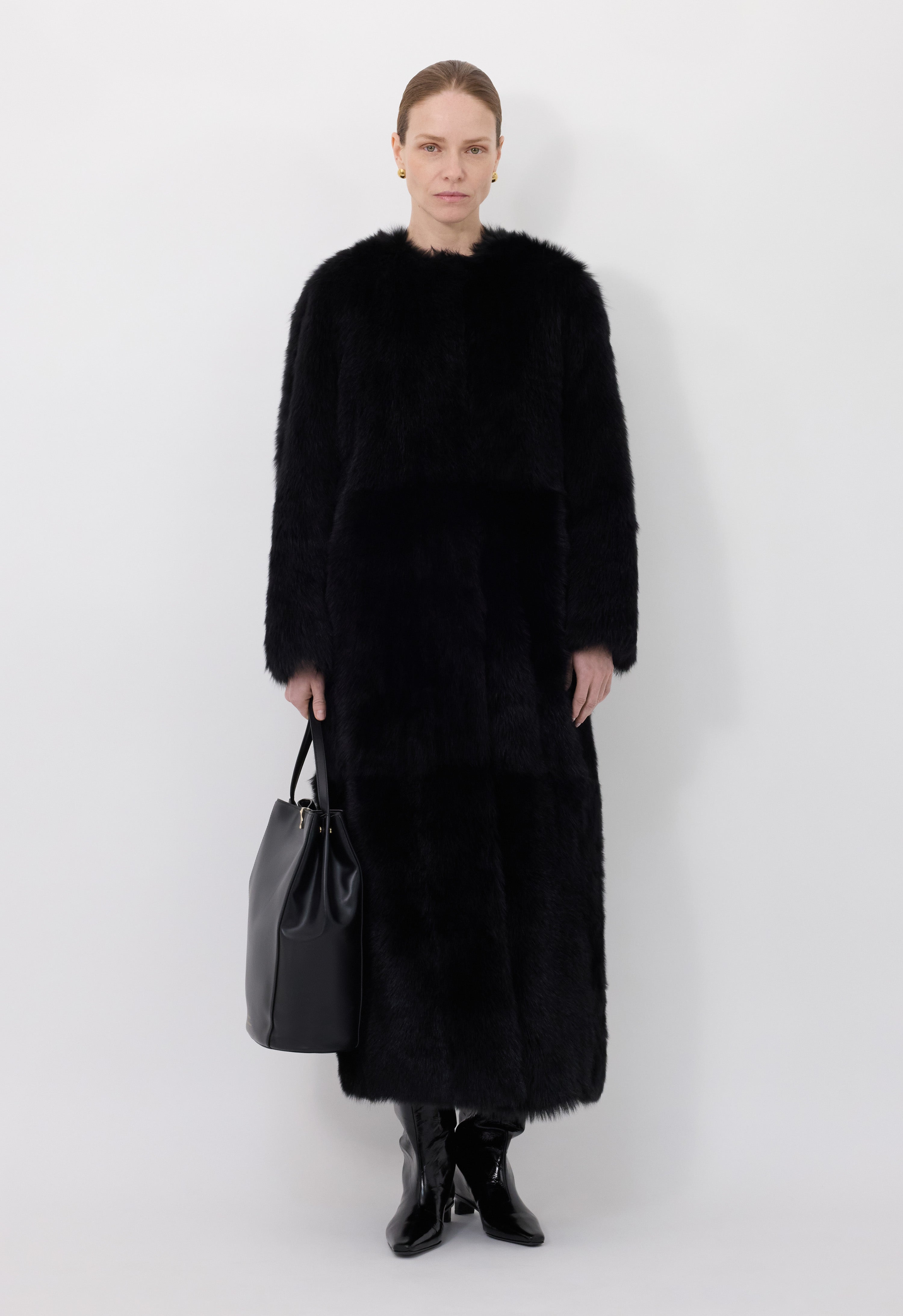 SIBA Shearling long coat