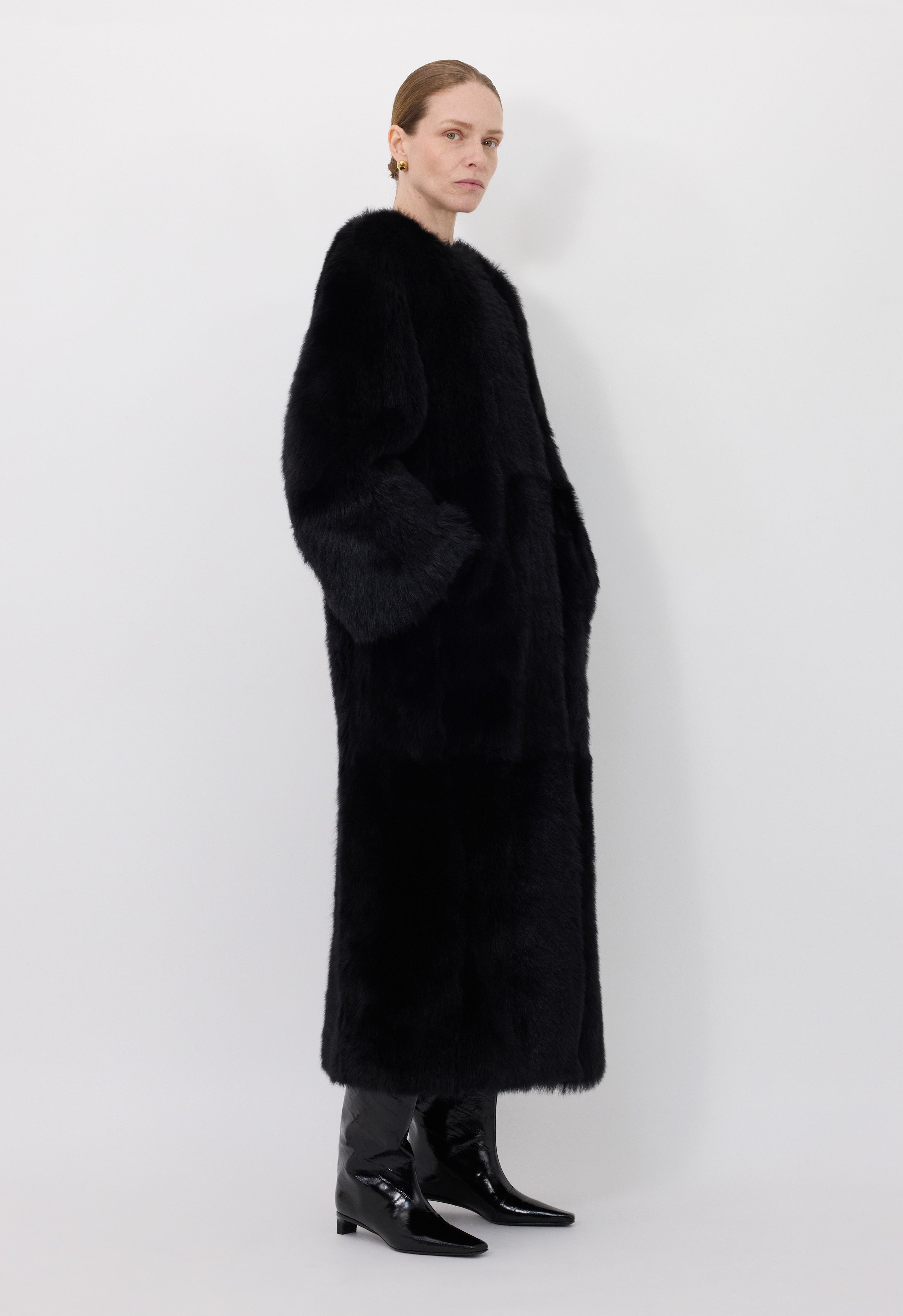 SIBA Shearling long coat