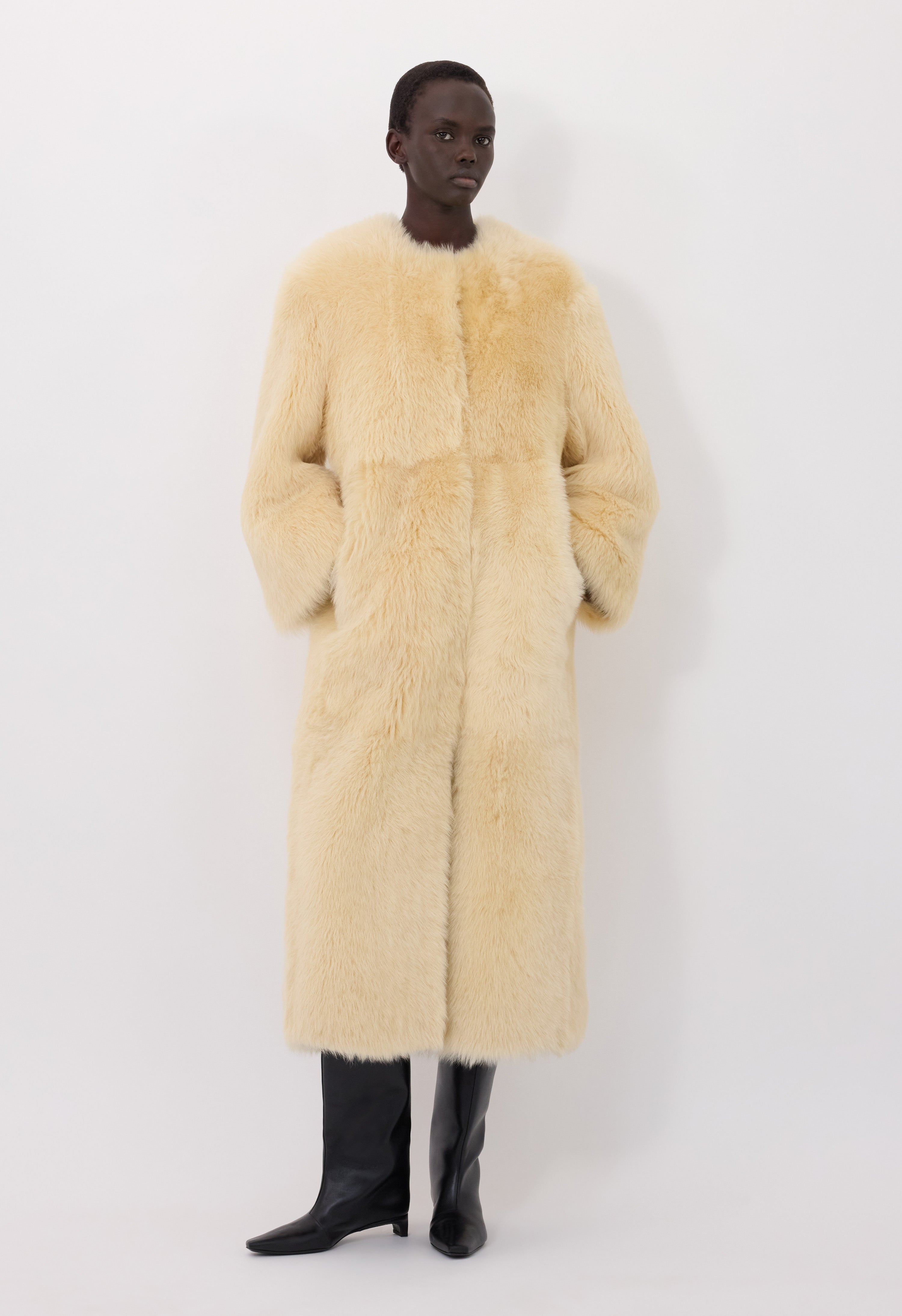 SIBA Shearling long coat
