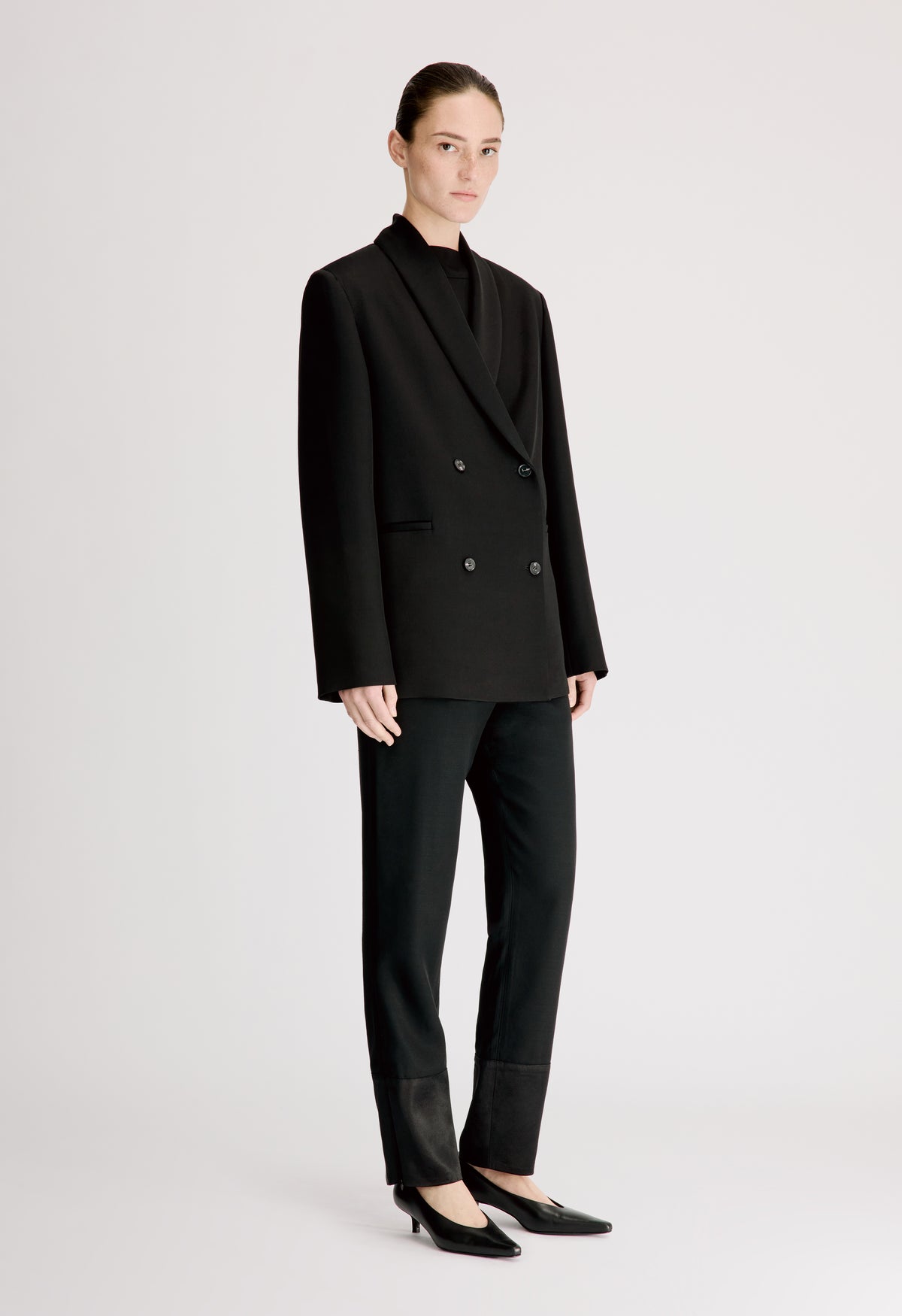 SIRA Double breasted shawl collar jacket
