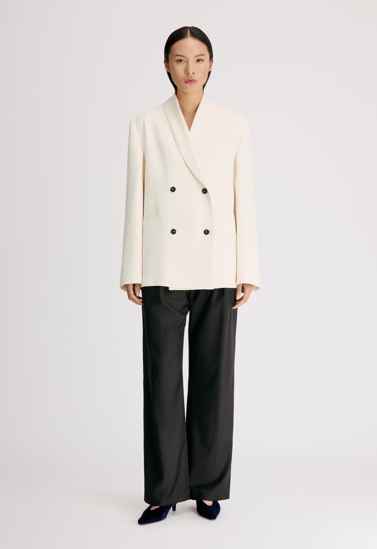 SIRA Double breasted shawl collar jacket
