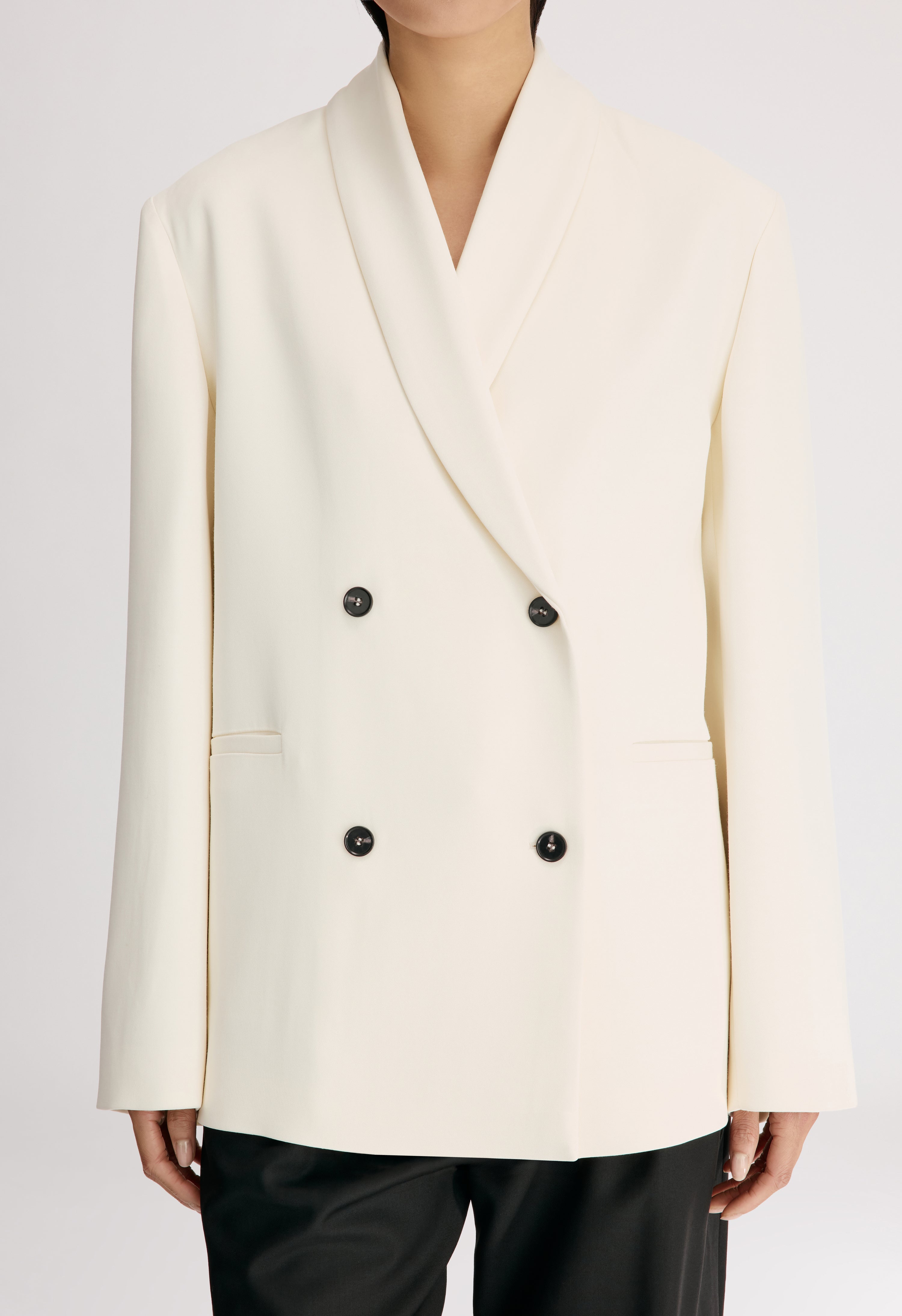 SIRA Double breasted shawl collar jacket
