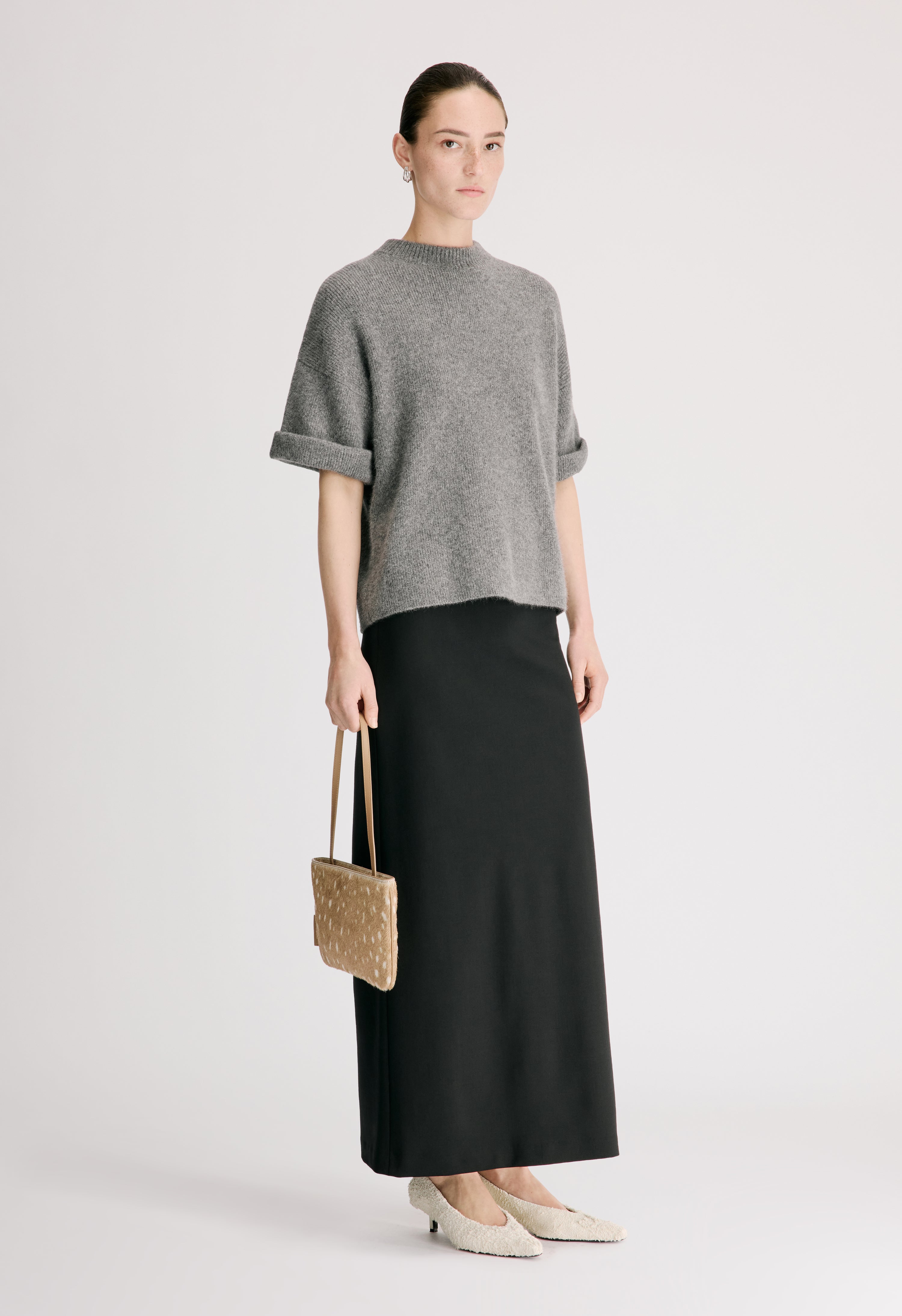 TAMIA Short-sleeve yak blend top