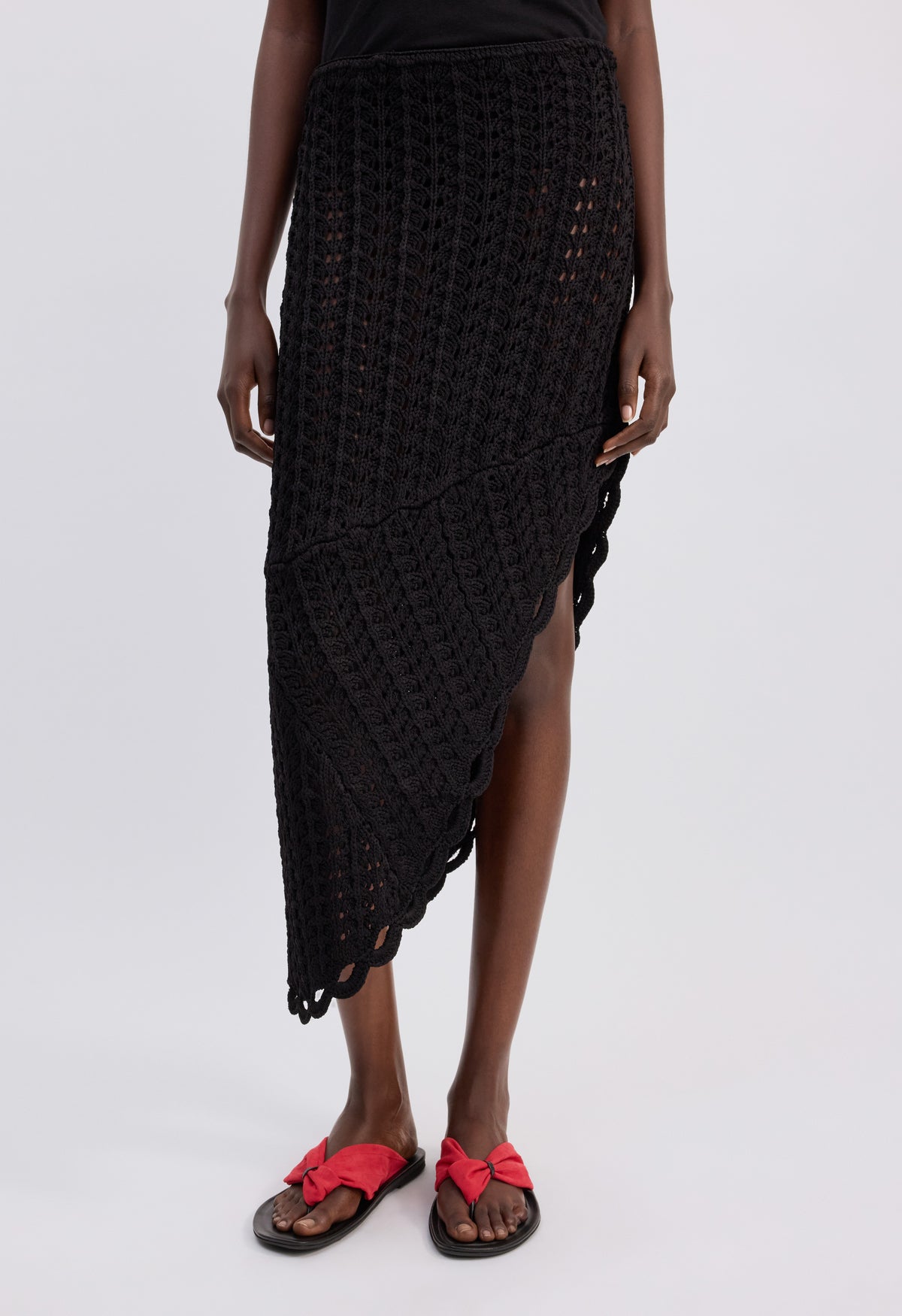 TOMA Ruffled crochet skirt