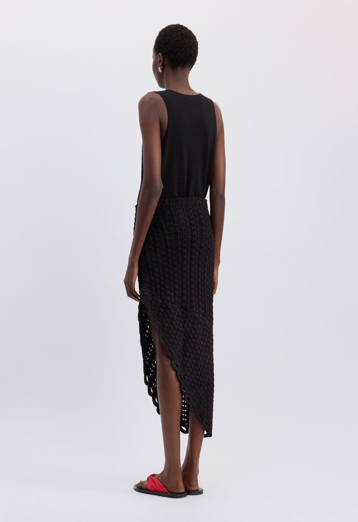 TOMA Ruffled crochet skirt