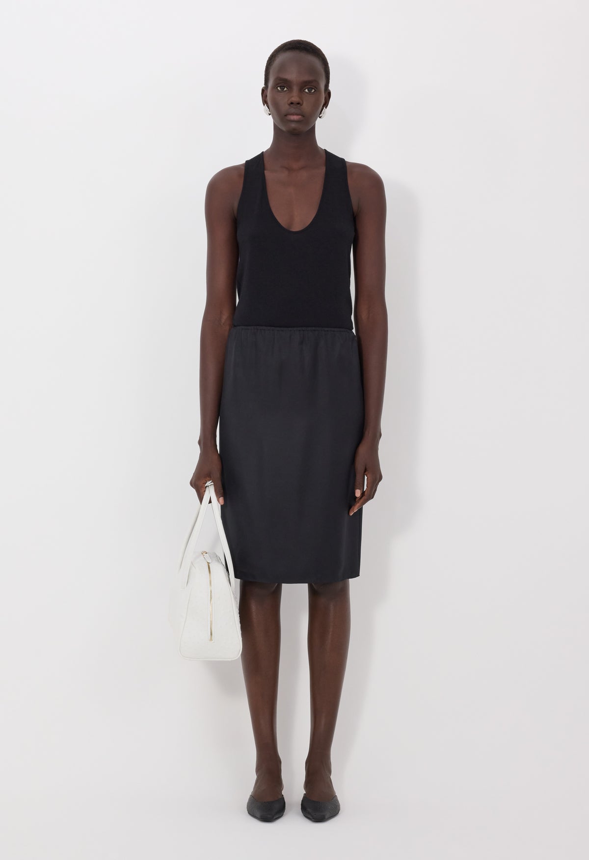 VASALI Silk twill skirt