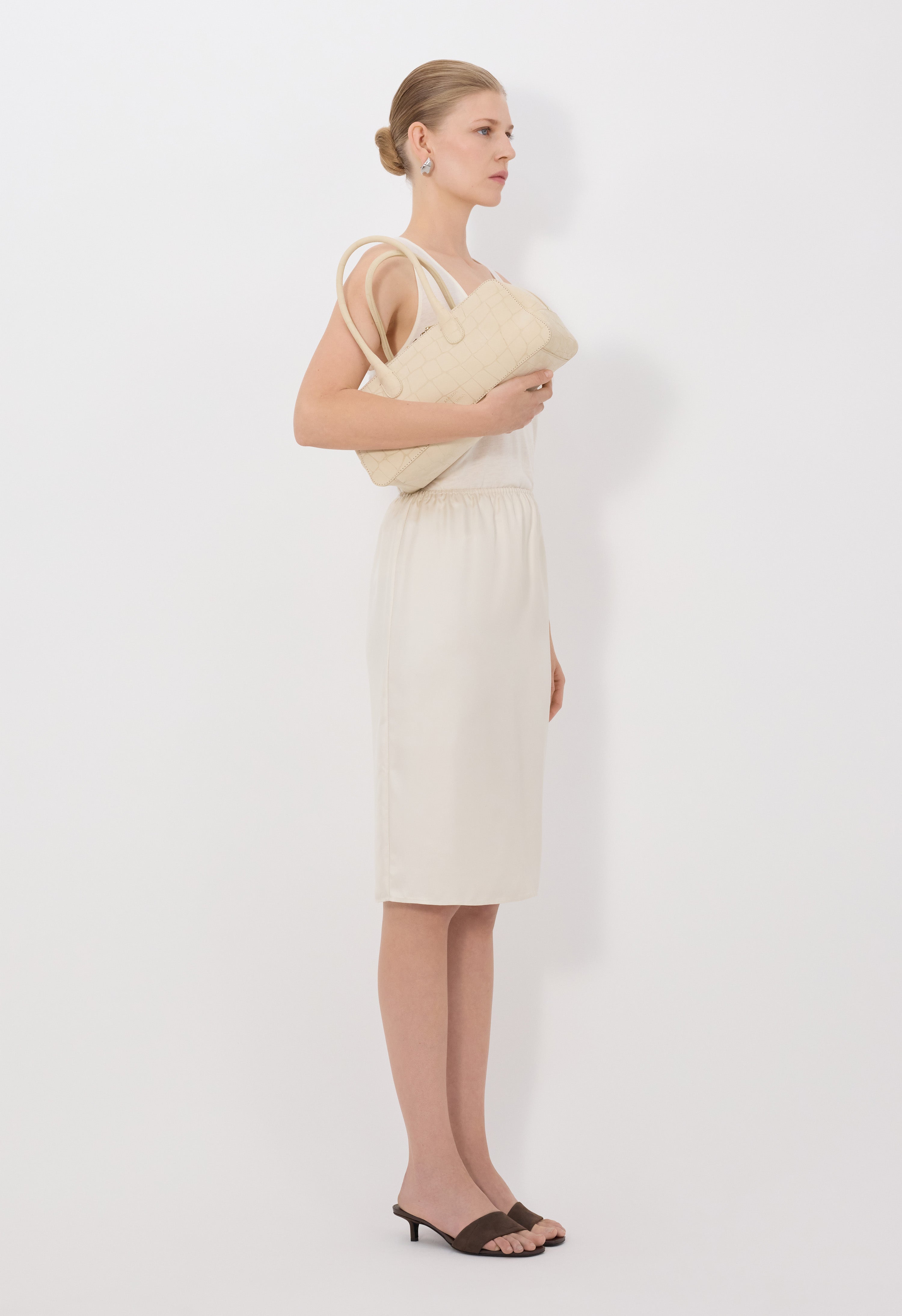 VASALI Silk twill skirt