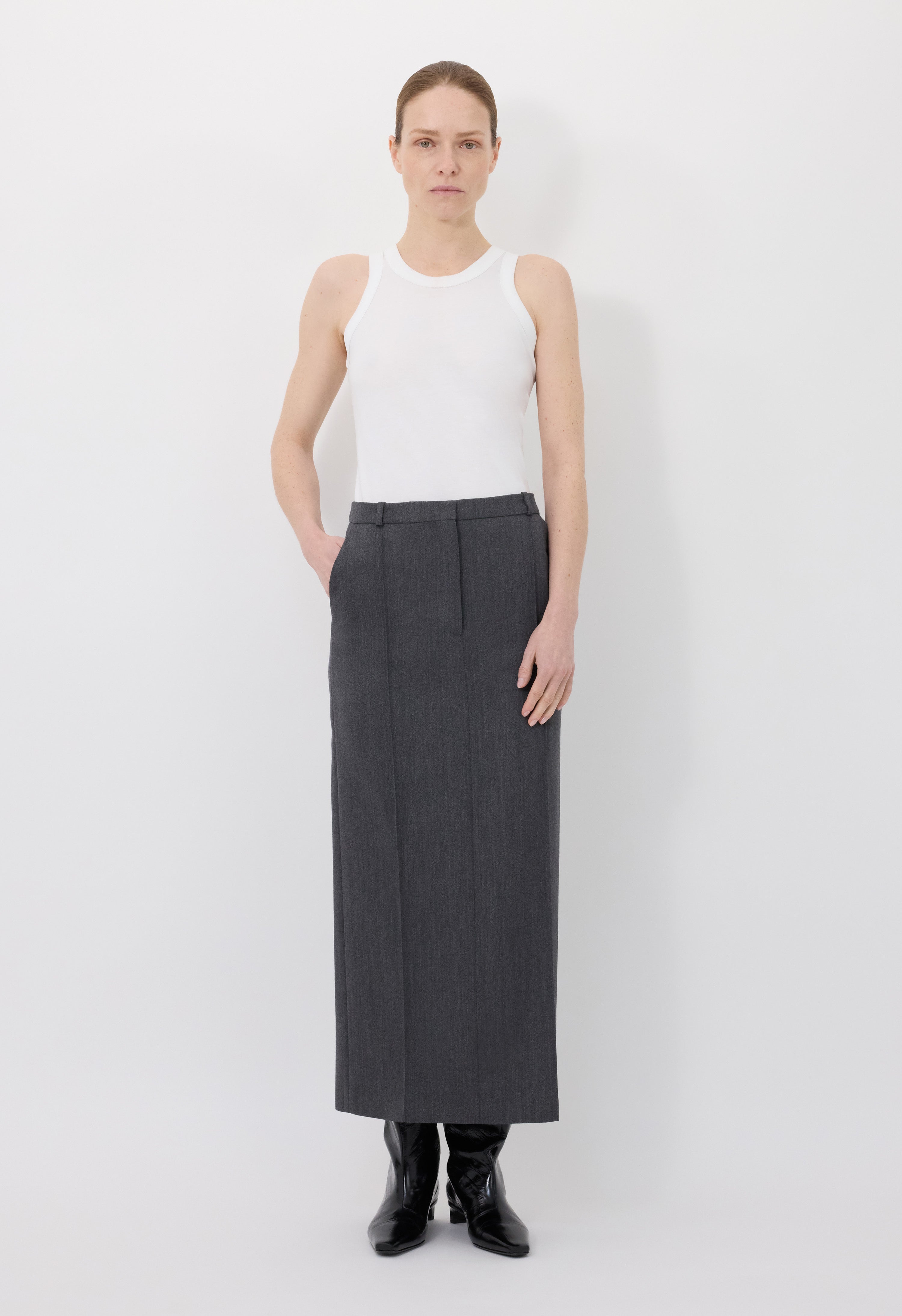 VERA Wool maxi skirt