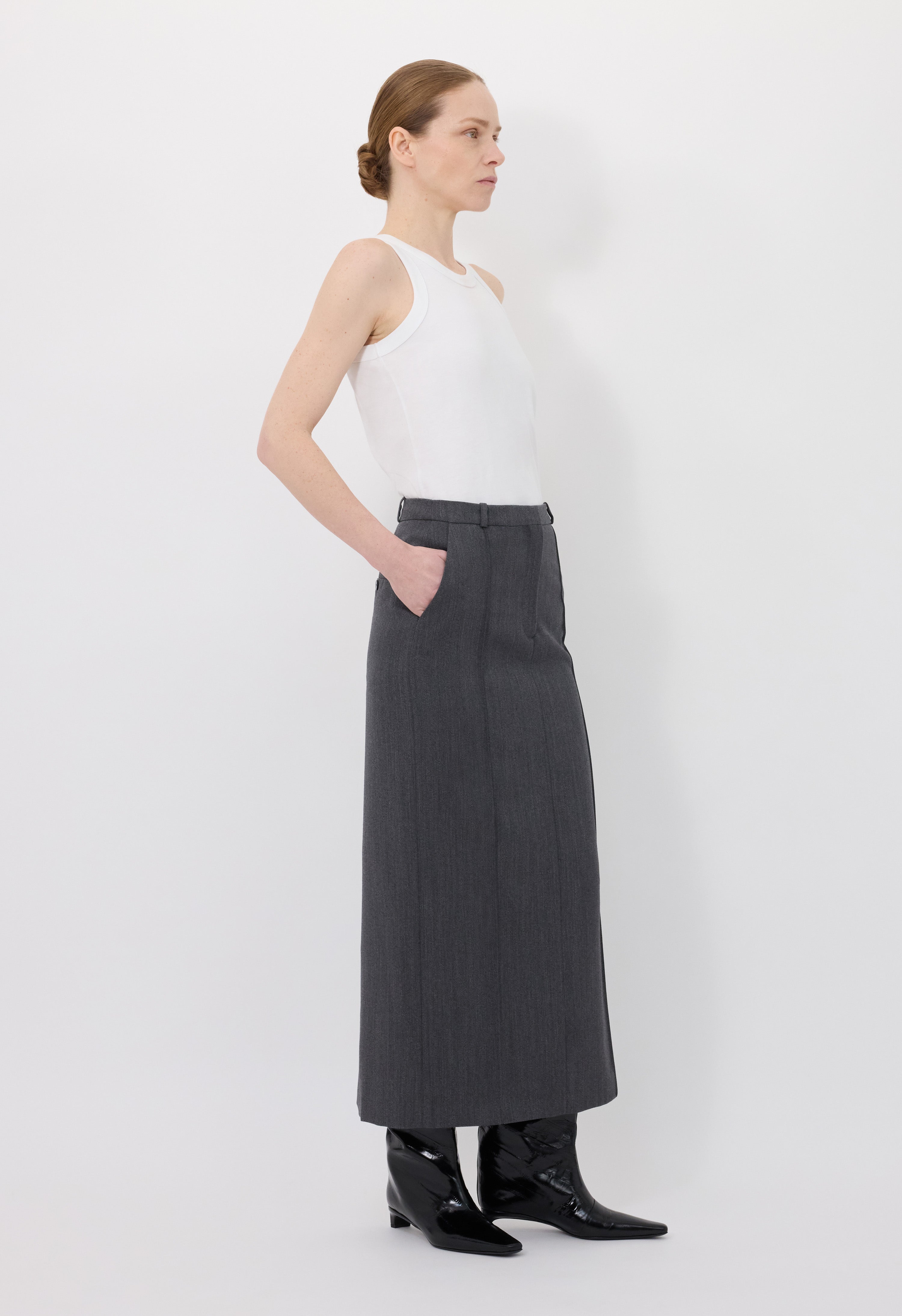 VERA Wool maxi skirt