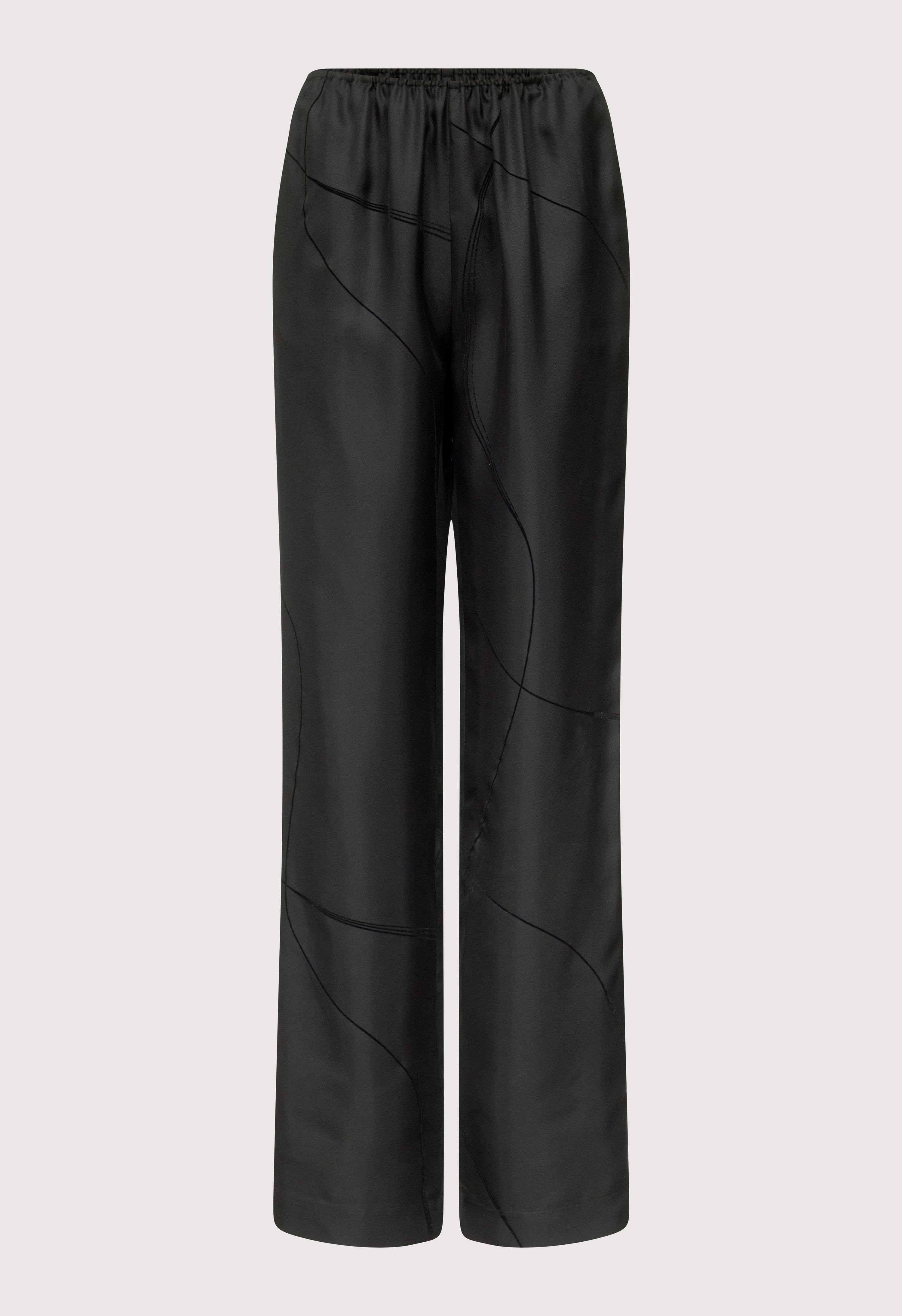 VIKI Elasticated silk twill trousers