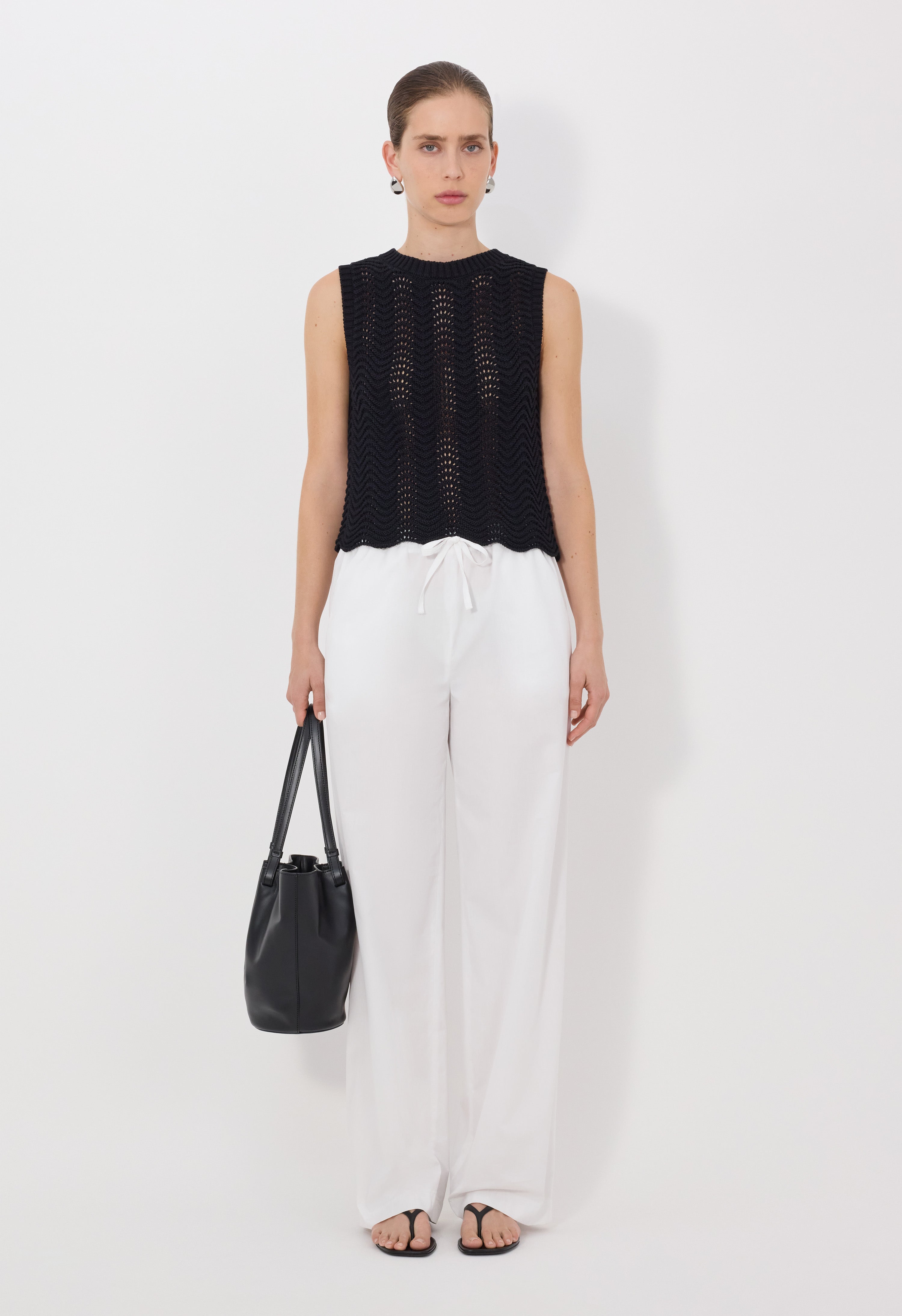 VITTORIA Ottoman crochet top