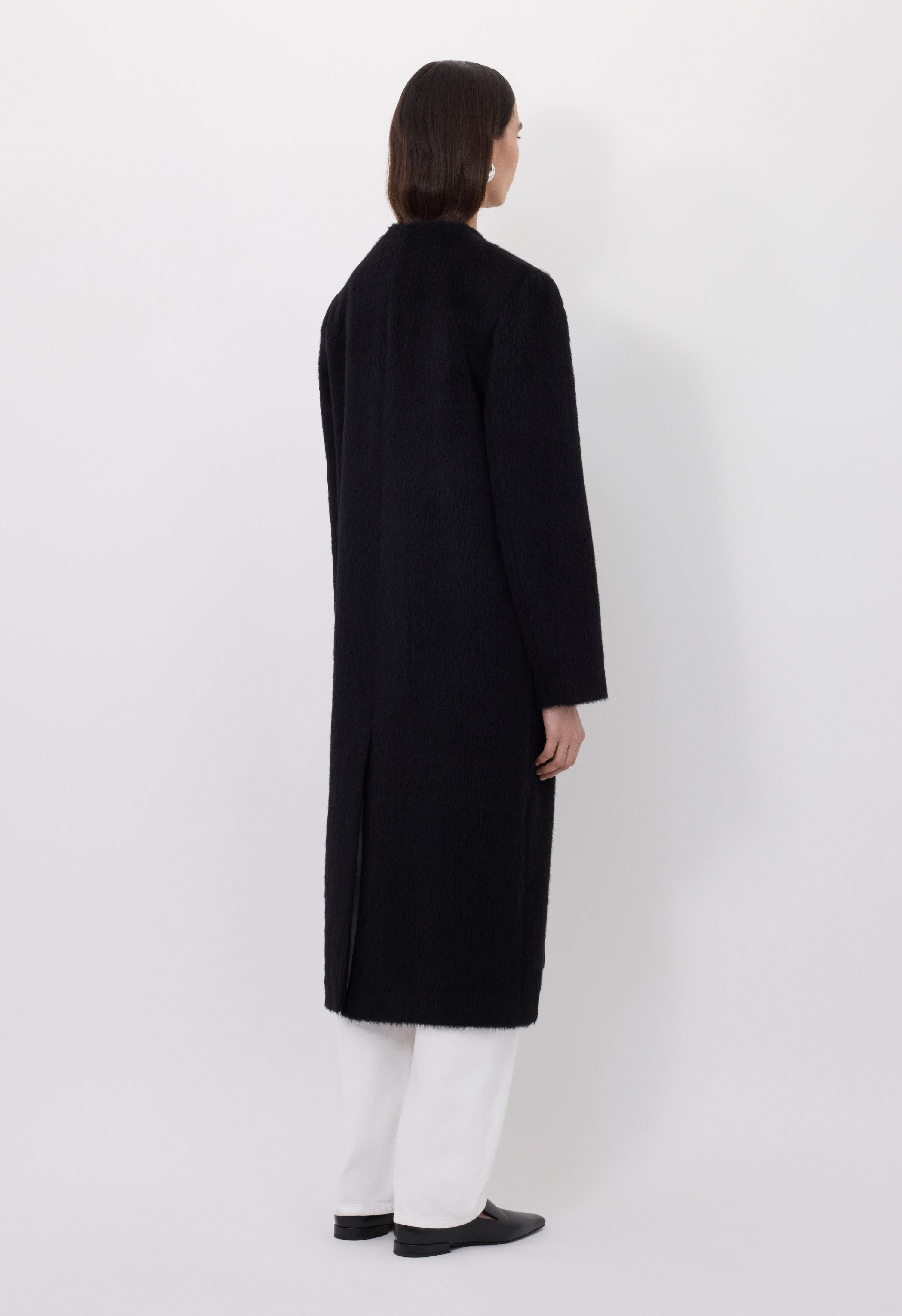 VOSS Alpaga blend V neck coat