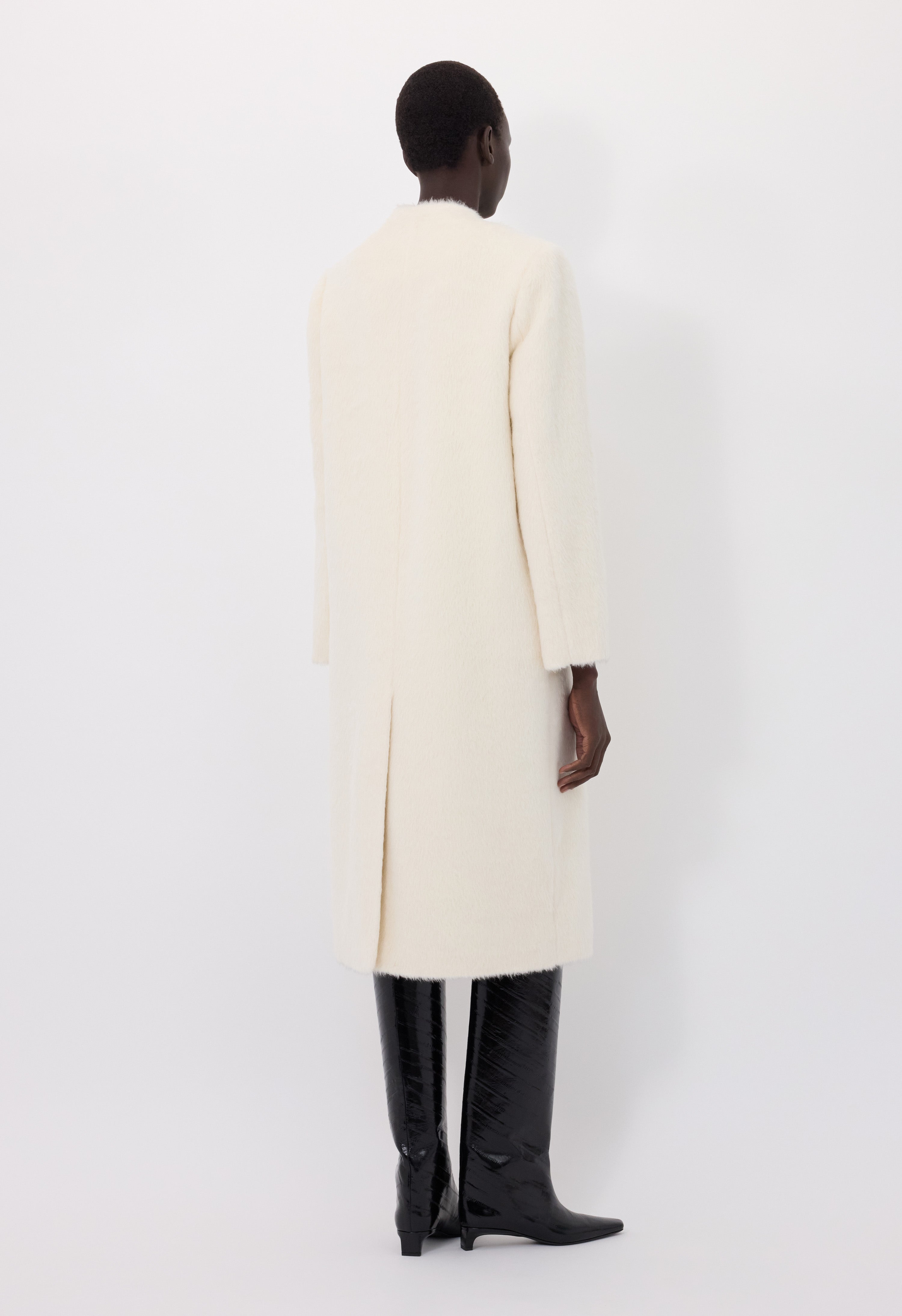 VOSS Alpaga blend V neck coat