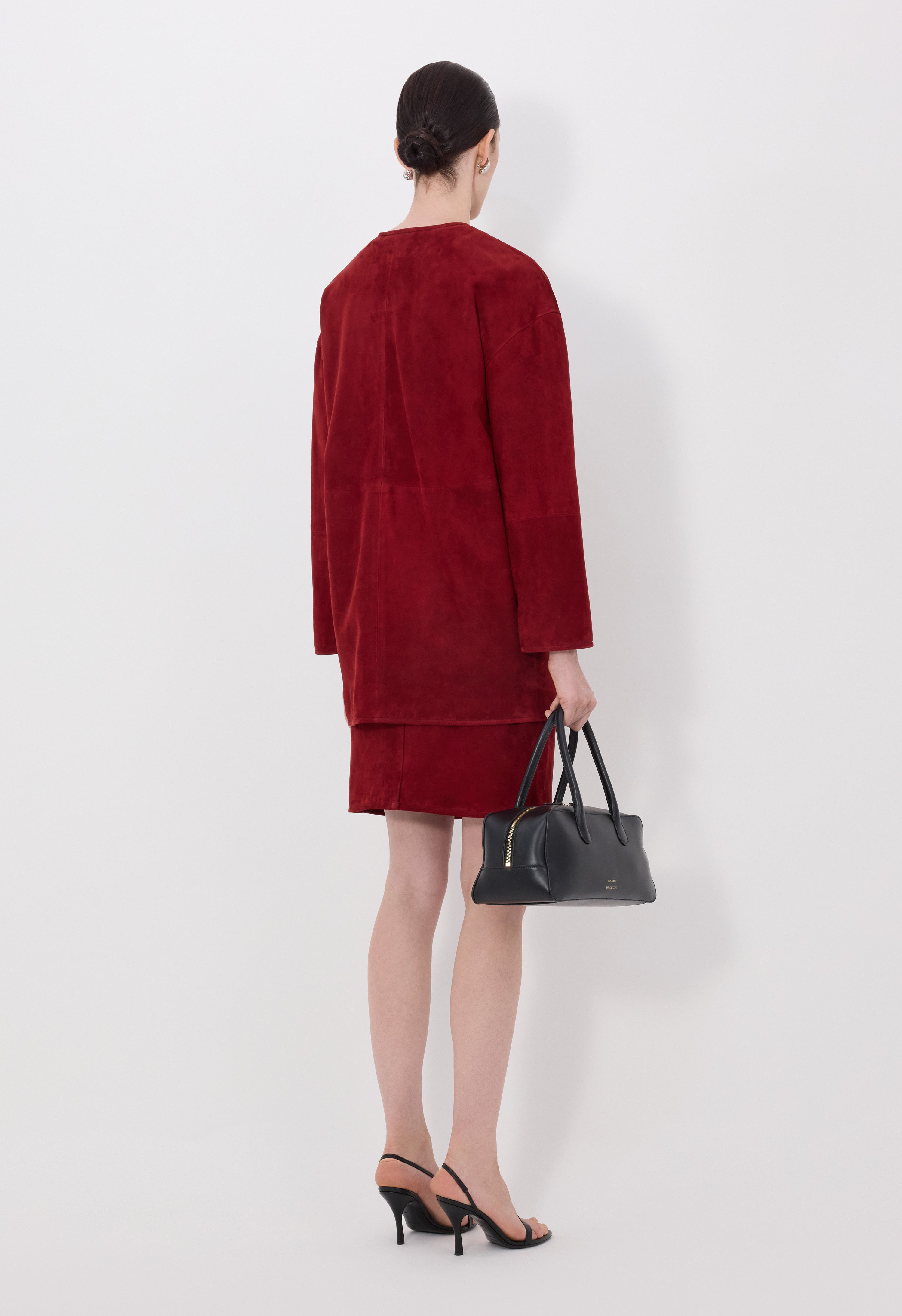 WAREN Oval suede coat