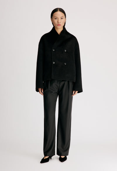 WES Double breasted alpaca jacket