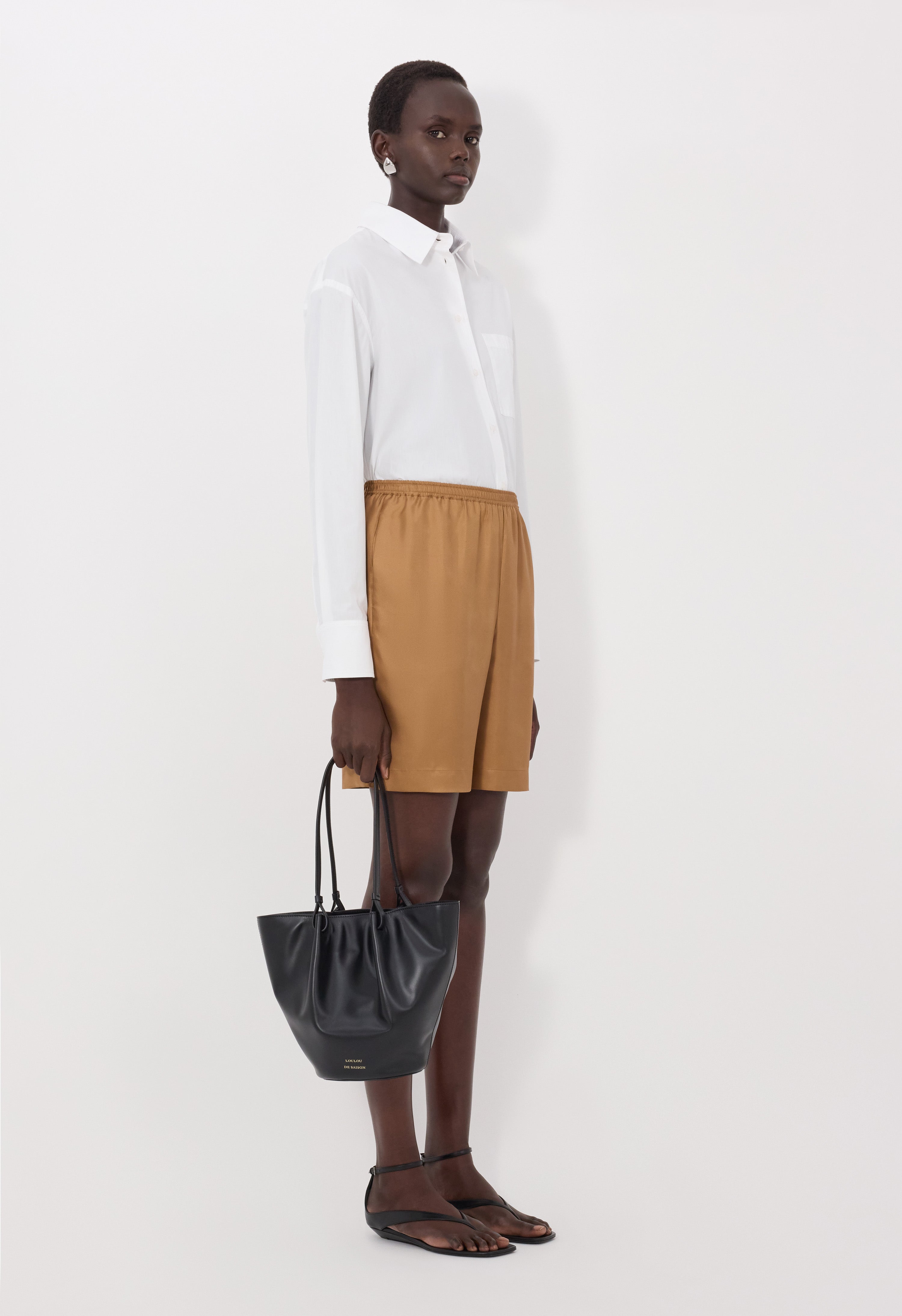 ZINIA LDS Bermuda en sergé de soie