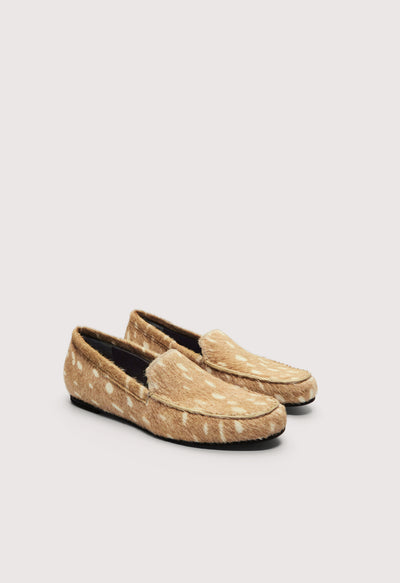 ZINO Mocassins en cuir façon poney imprimé biche