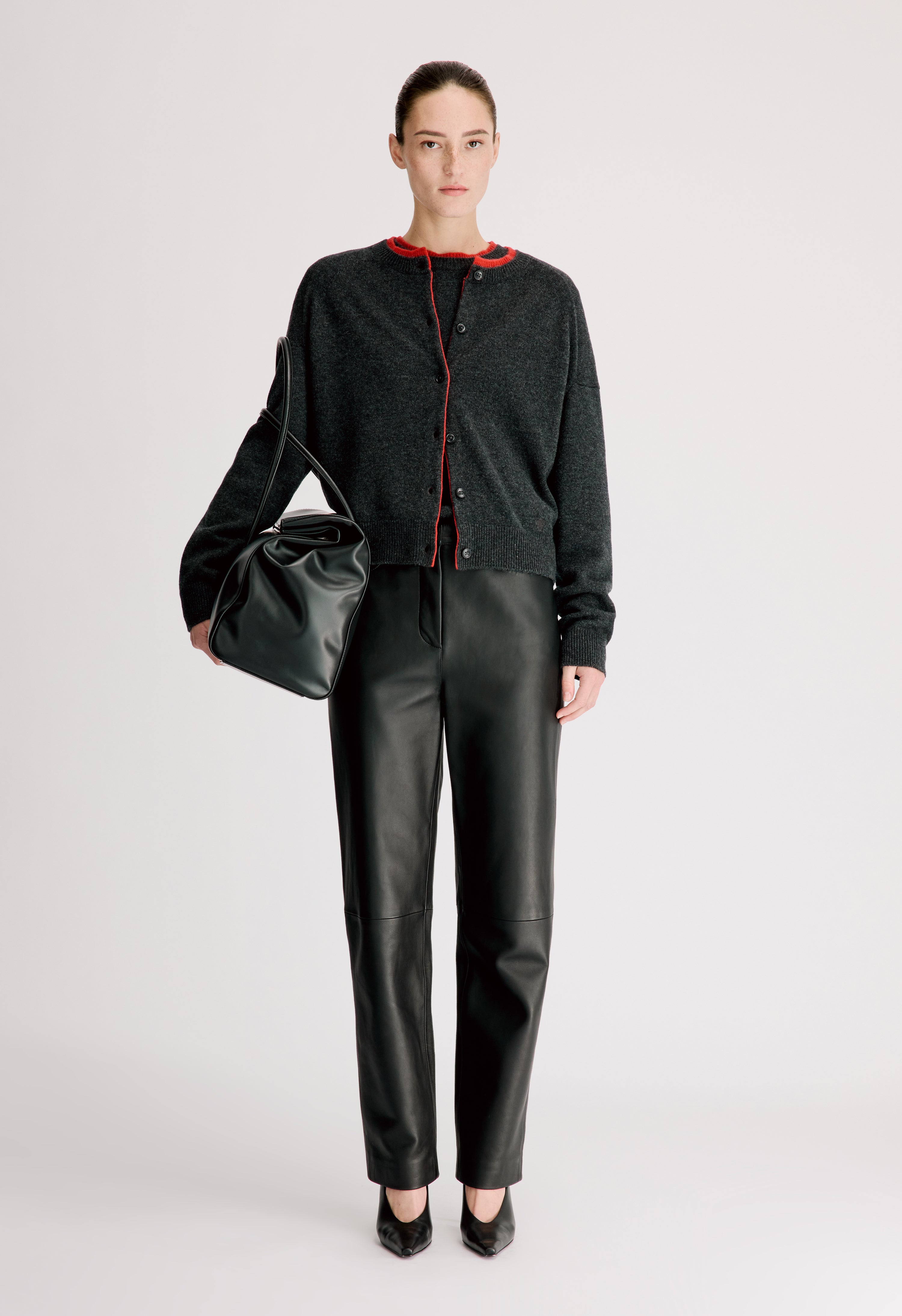 NICOLA Bicolor cashmere cardigan